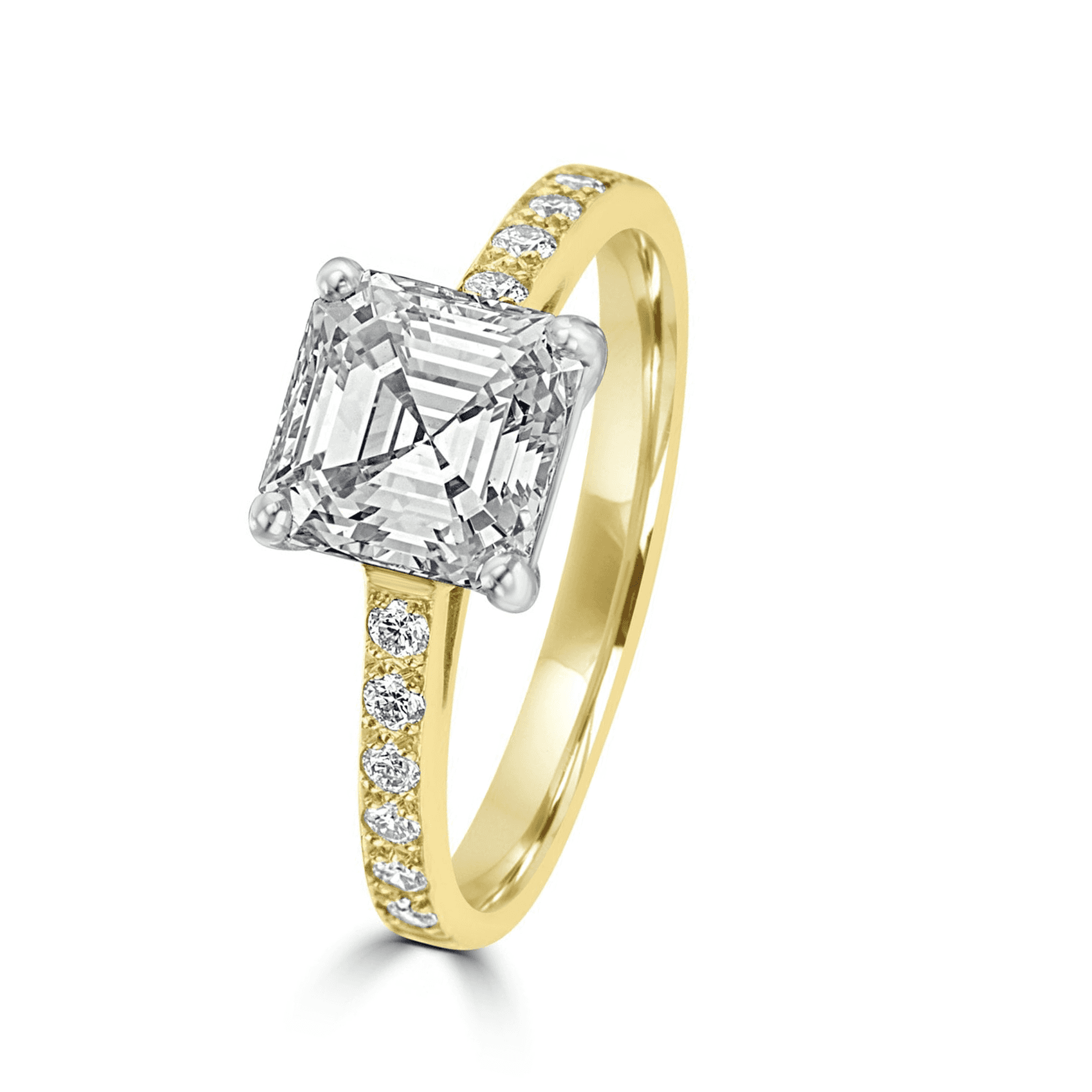 Asscher Cut 2ct Diamond Ring