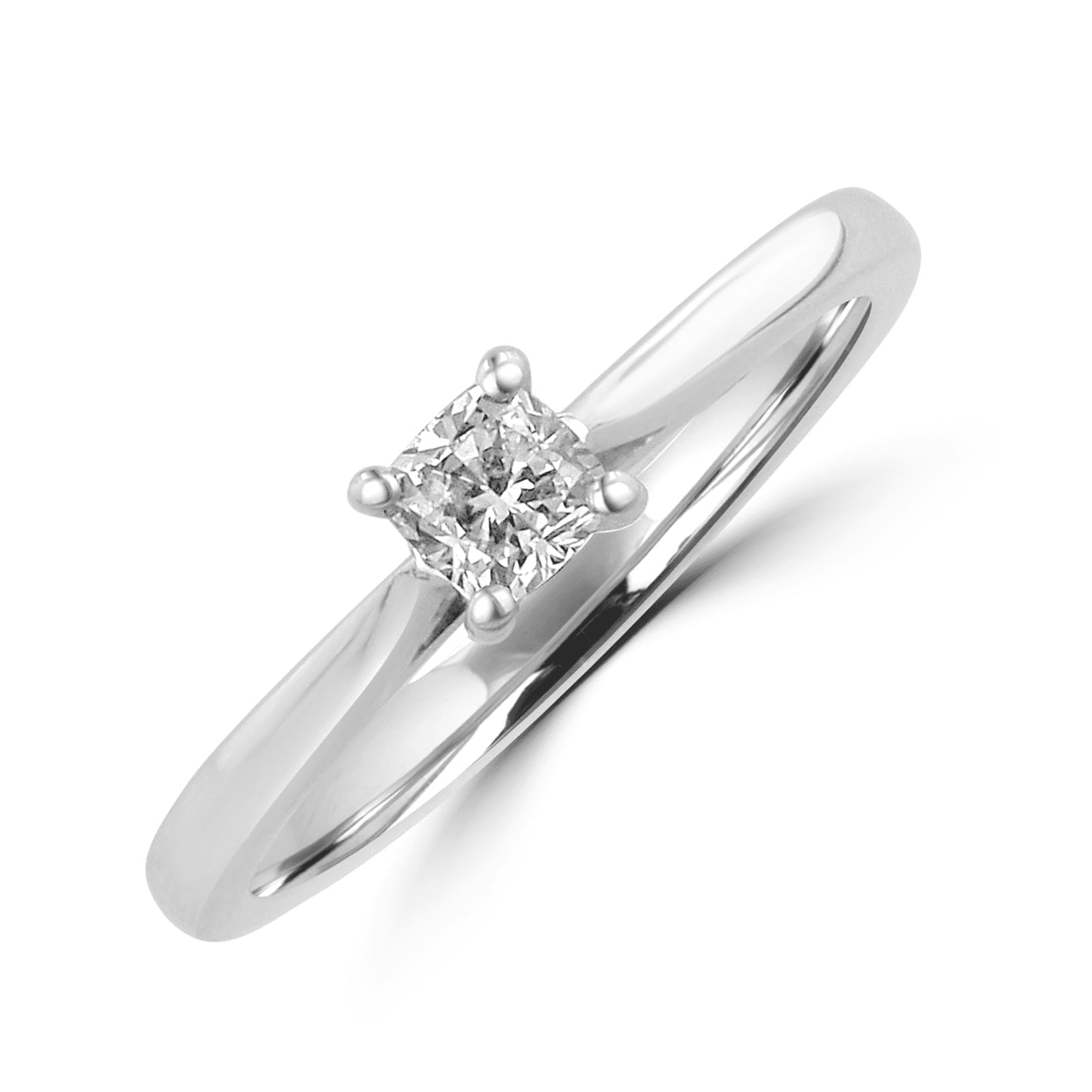 0.29ct Cushion Cut Diamond Engagement Ring