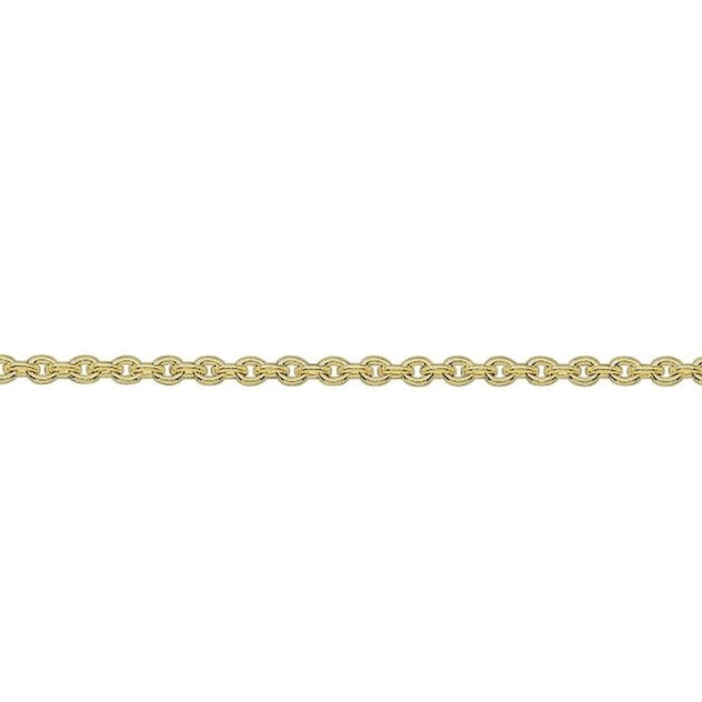 18" 9ct Yellow Gold Close Link Trace Stacking Chain