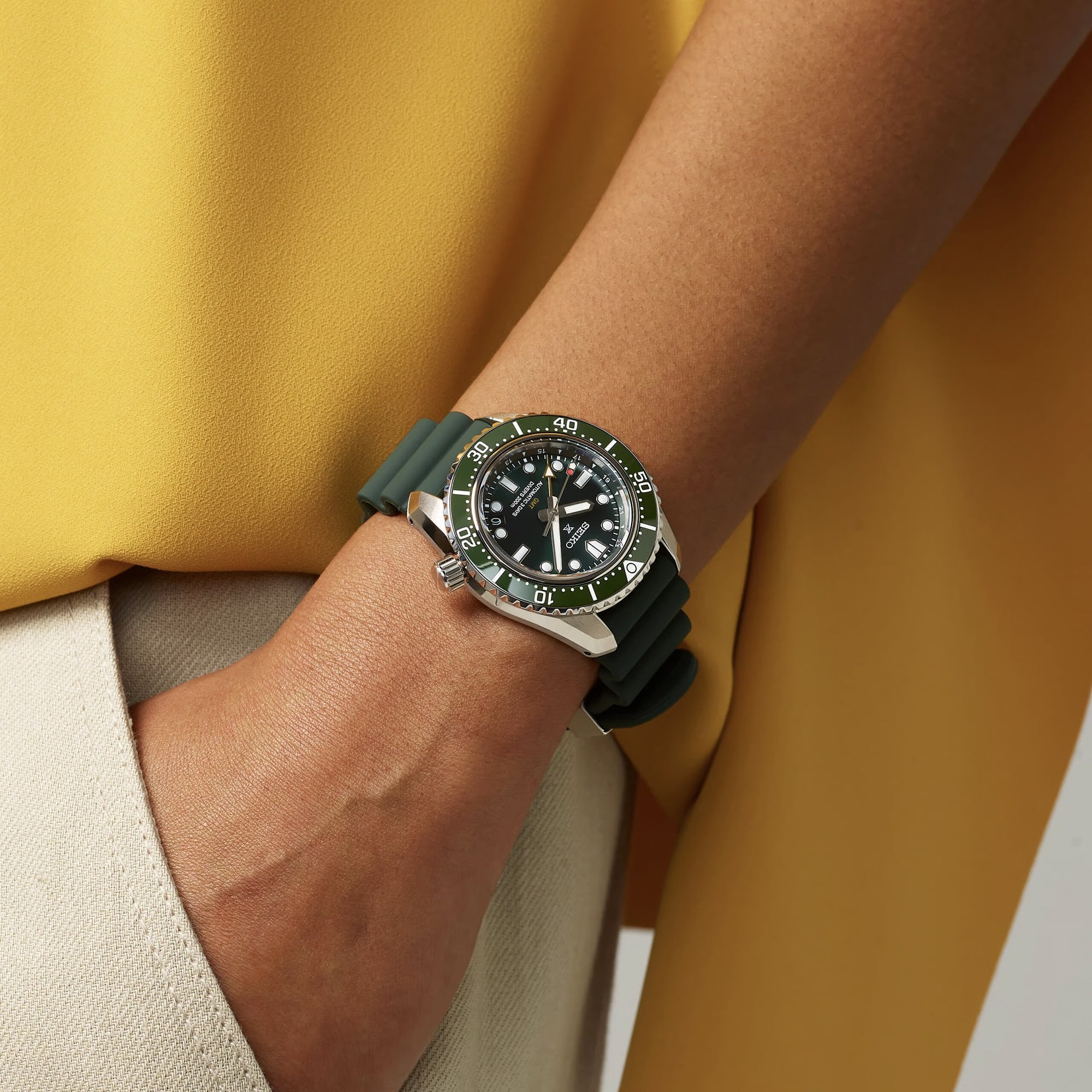 Seiko Prospex 1968 Heritage Divers GMT Automatic 'Marine Green' Watch