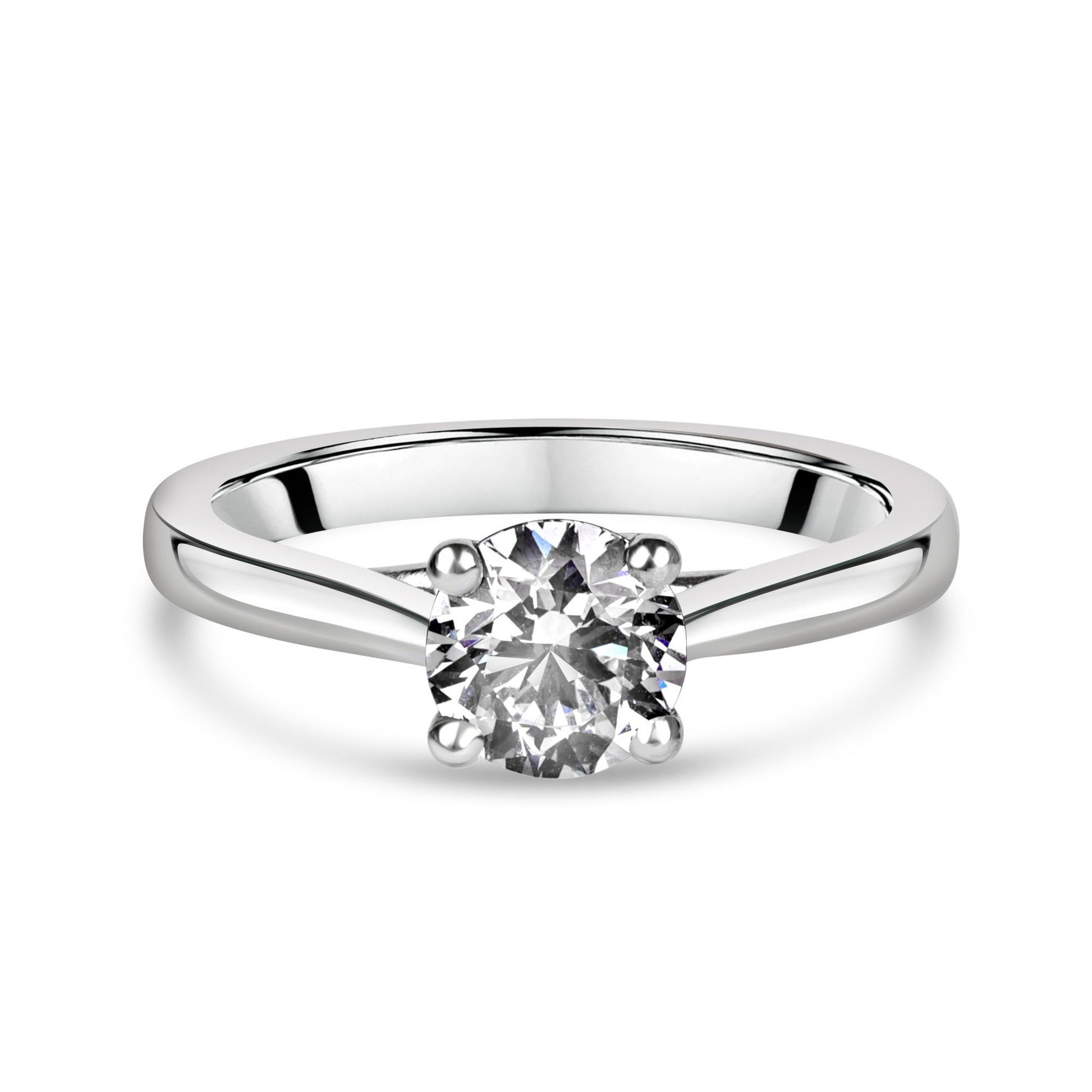 Platinum 1.01ct GIA Cert Round Brilliant Cut Diamond Engagement Ring