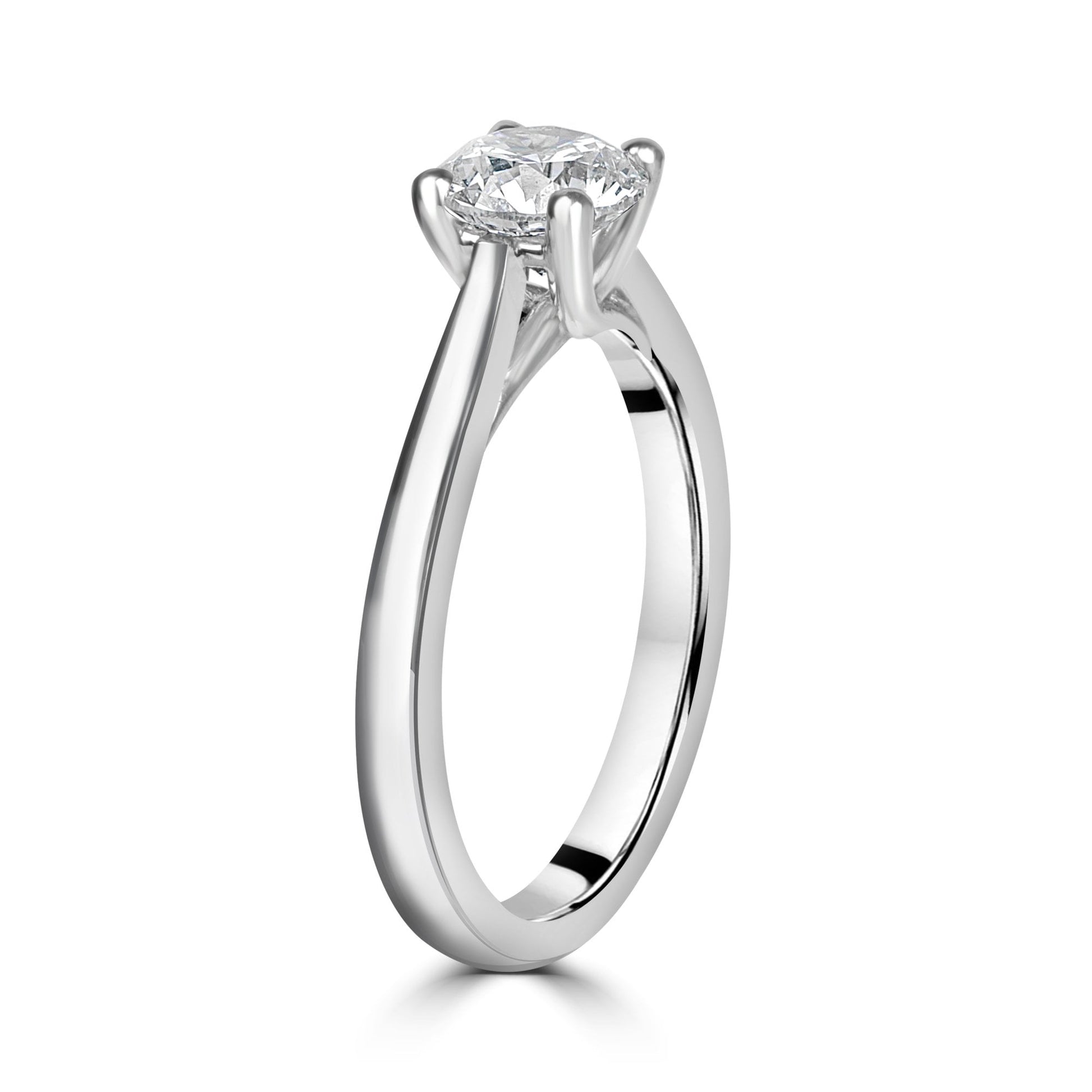 Platinum 1.01ct GIA Cert Round Brilliant Cut Diamond Engagement Ring