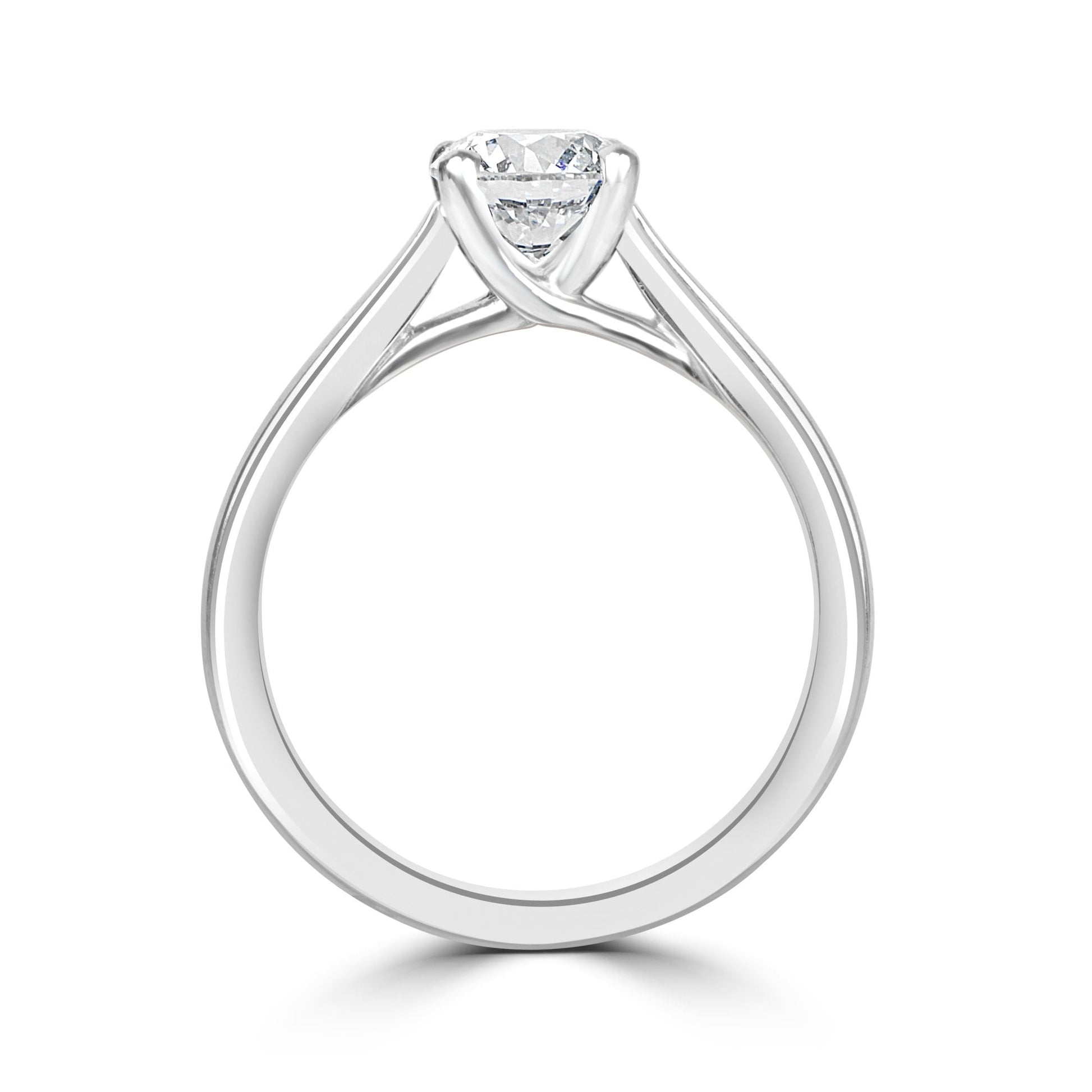 Platinum 1.01ct GIA Cert Round Brilliant Cut Diamond Engagement Ring