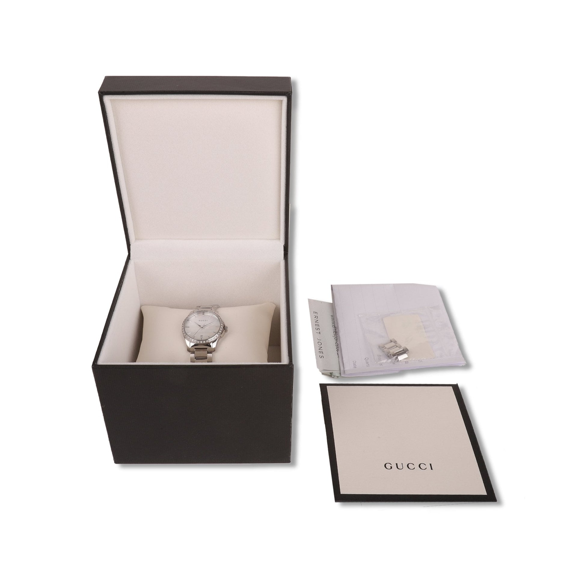 Gucci Date Stainless Steel Quartz Ladies Dress Watch