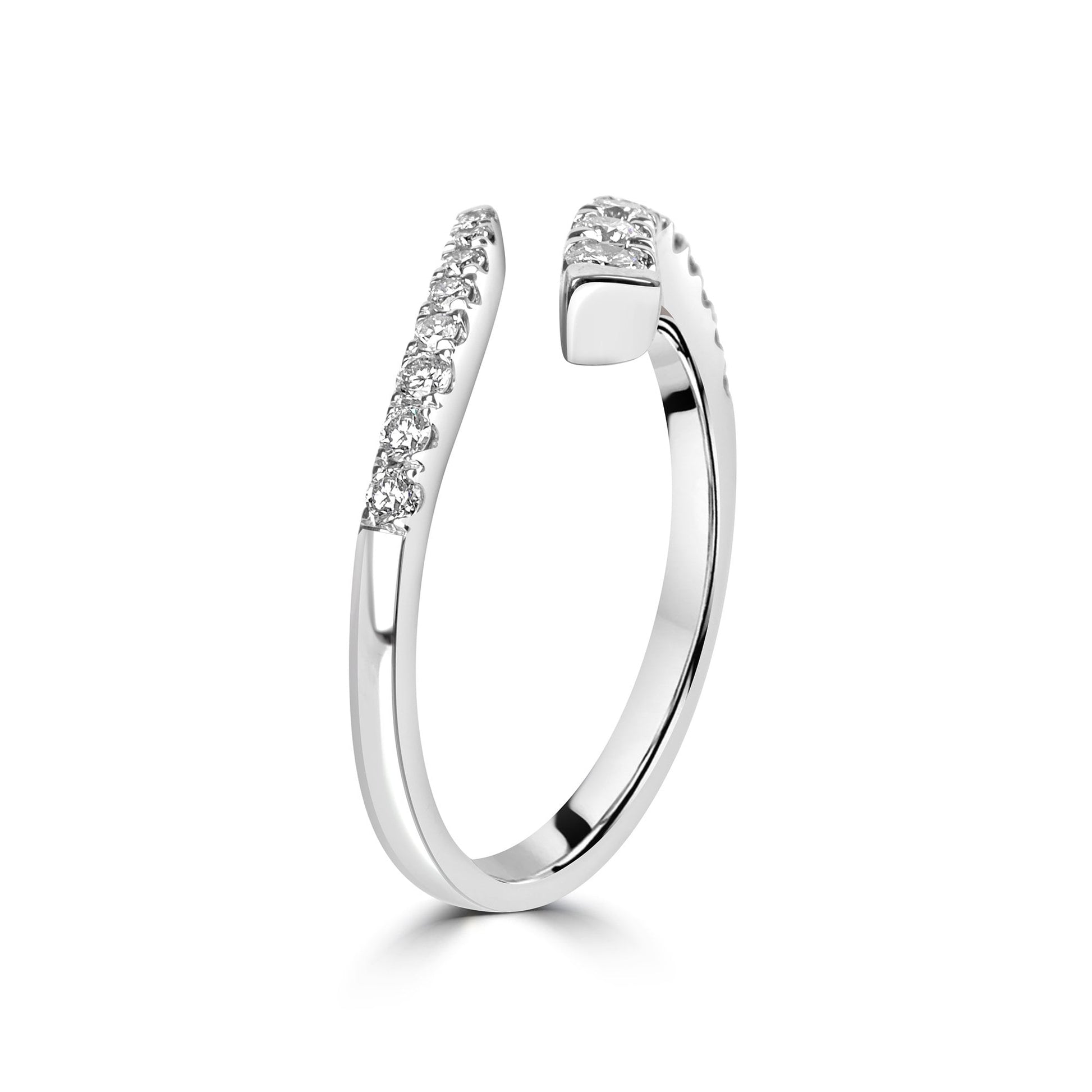 Platinum Diamond 0.37ct Total Open Crossover Dress Ring