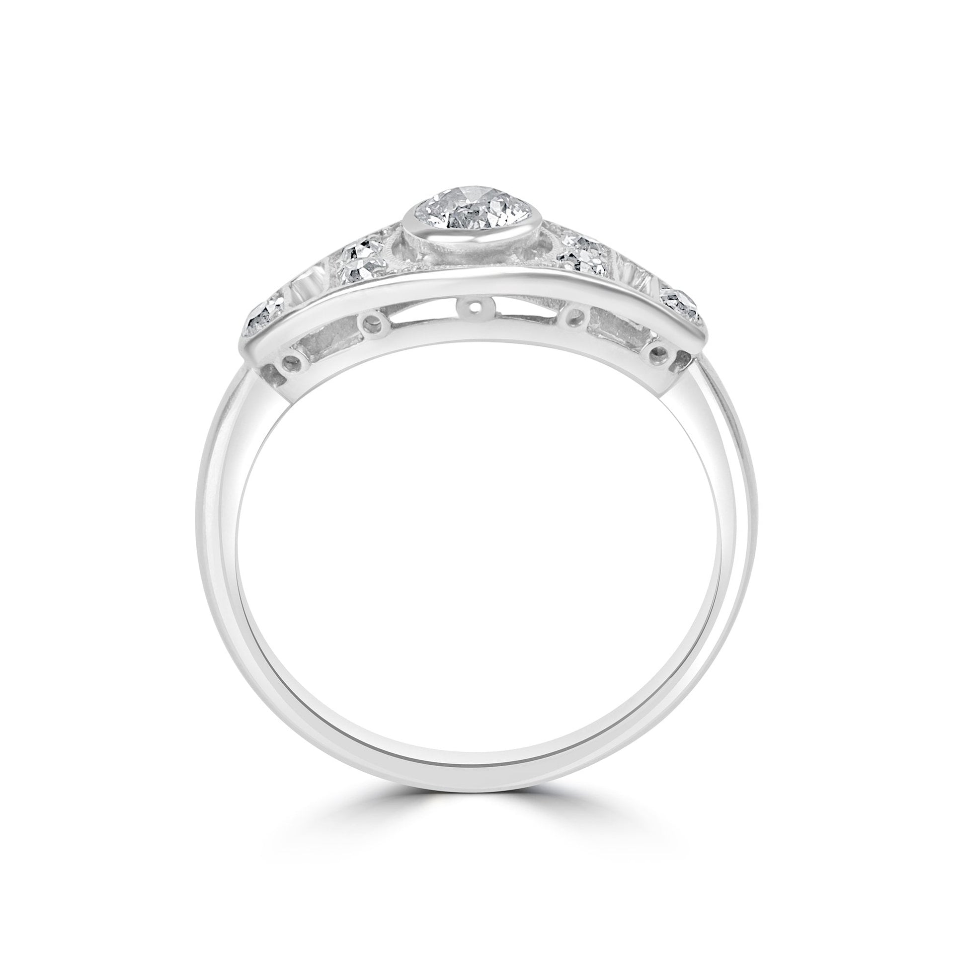 Deco Style Pre-Owned Diamond Ring