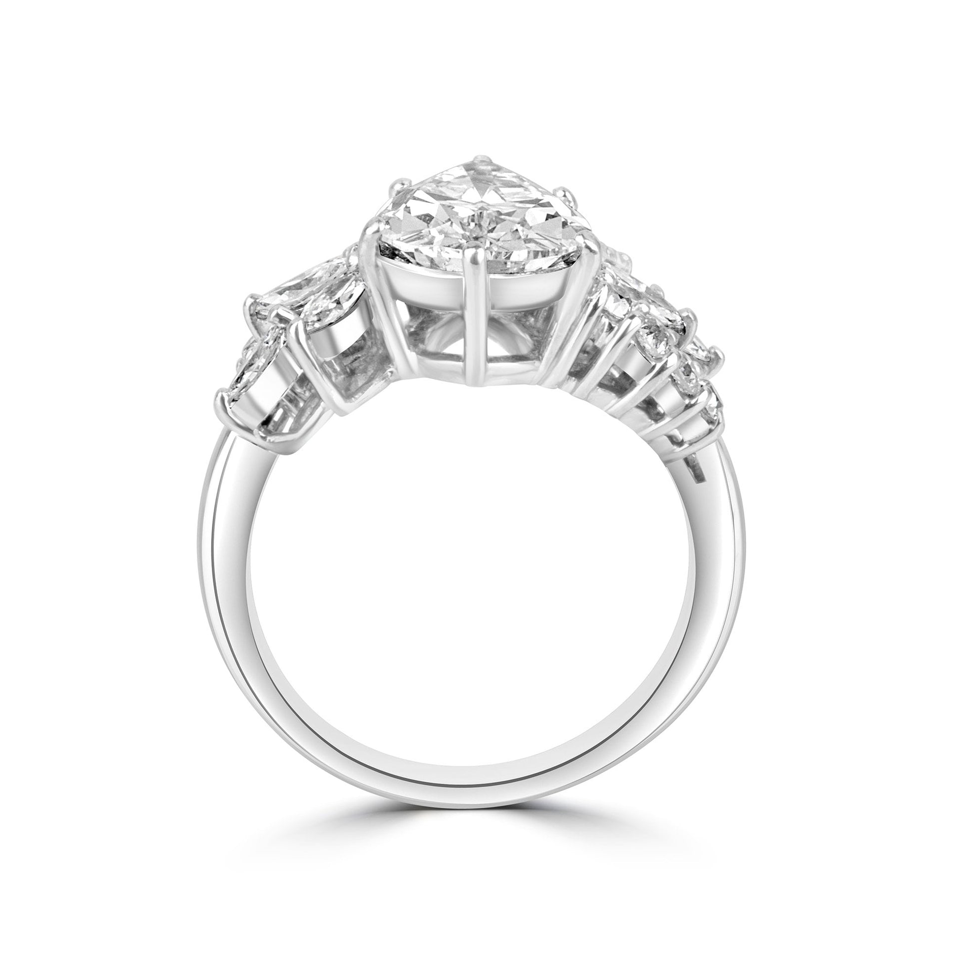 Platinum 2.44ct Pear Cut Vintage Diamond Pre-Owned Ring