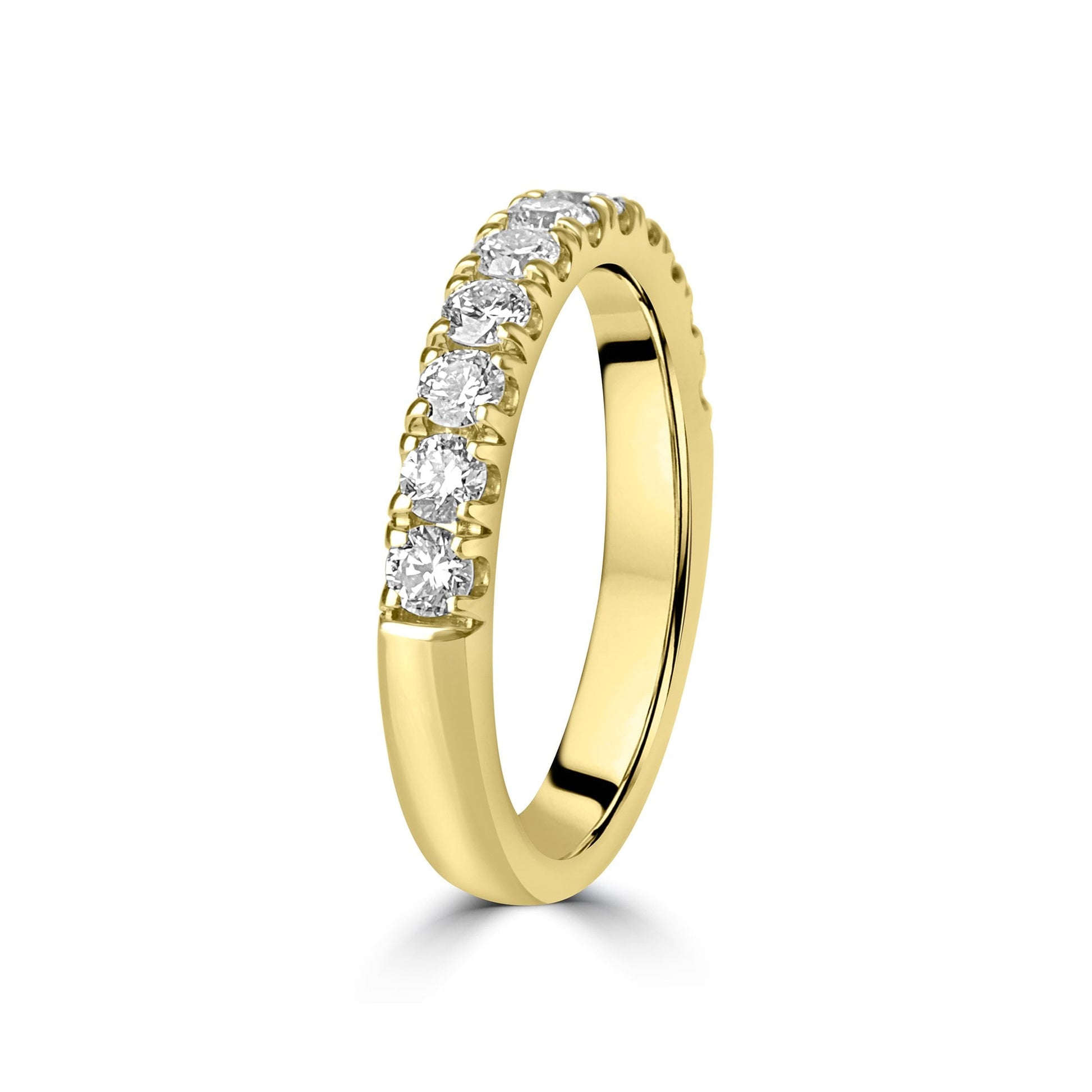 18ct Yellow Gold 3mm Wide Lab grown Diamond Band Ring