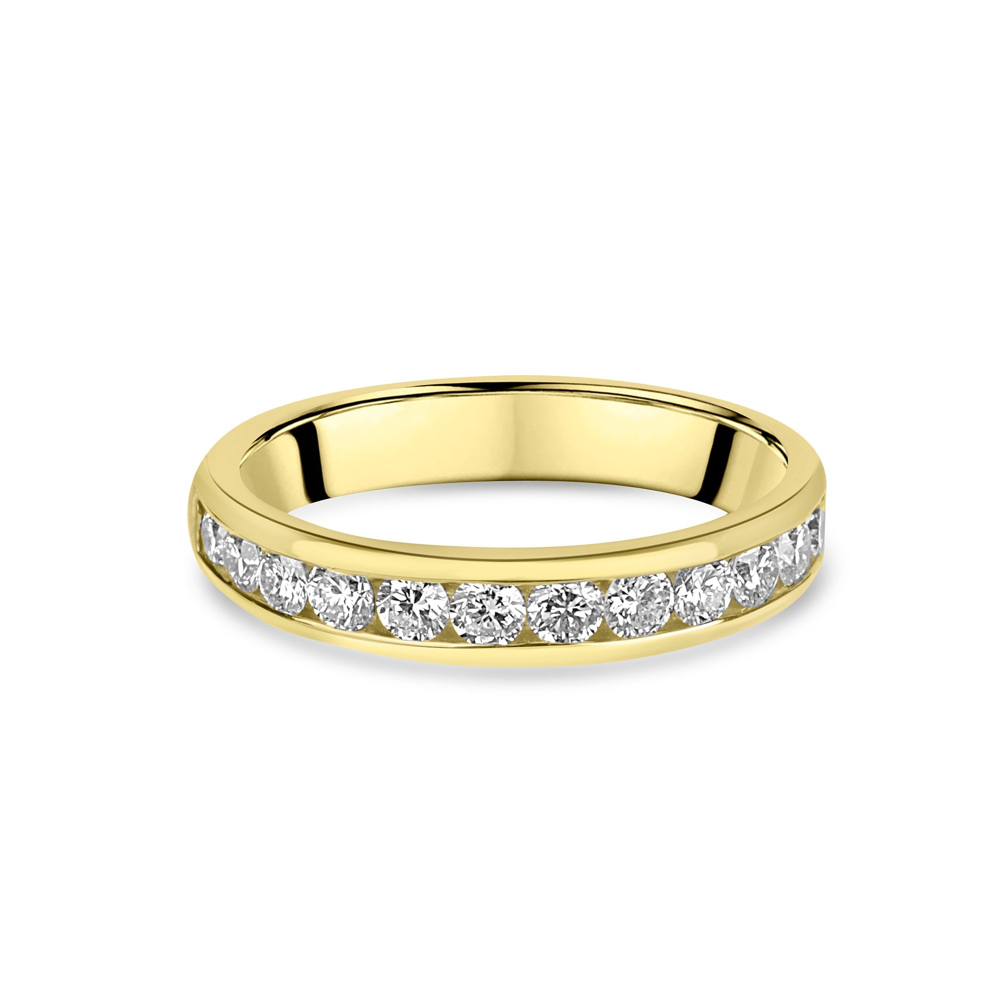 18ct Yellow Gold 3.5mm Wide Lab Grown Diamond Band Ring