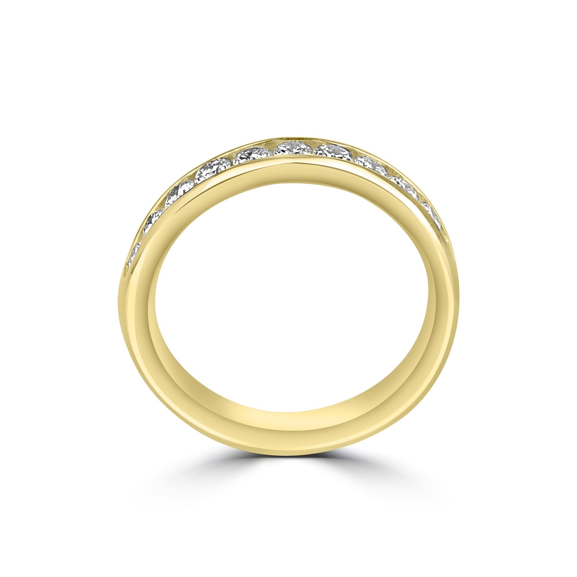 18ct Yellow Gold 3.5mm Wide Lab Grown Diamond Band Ring