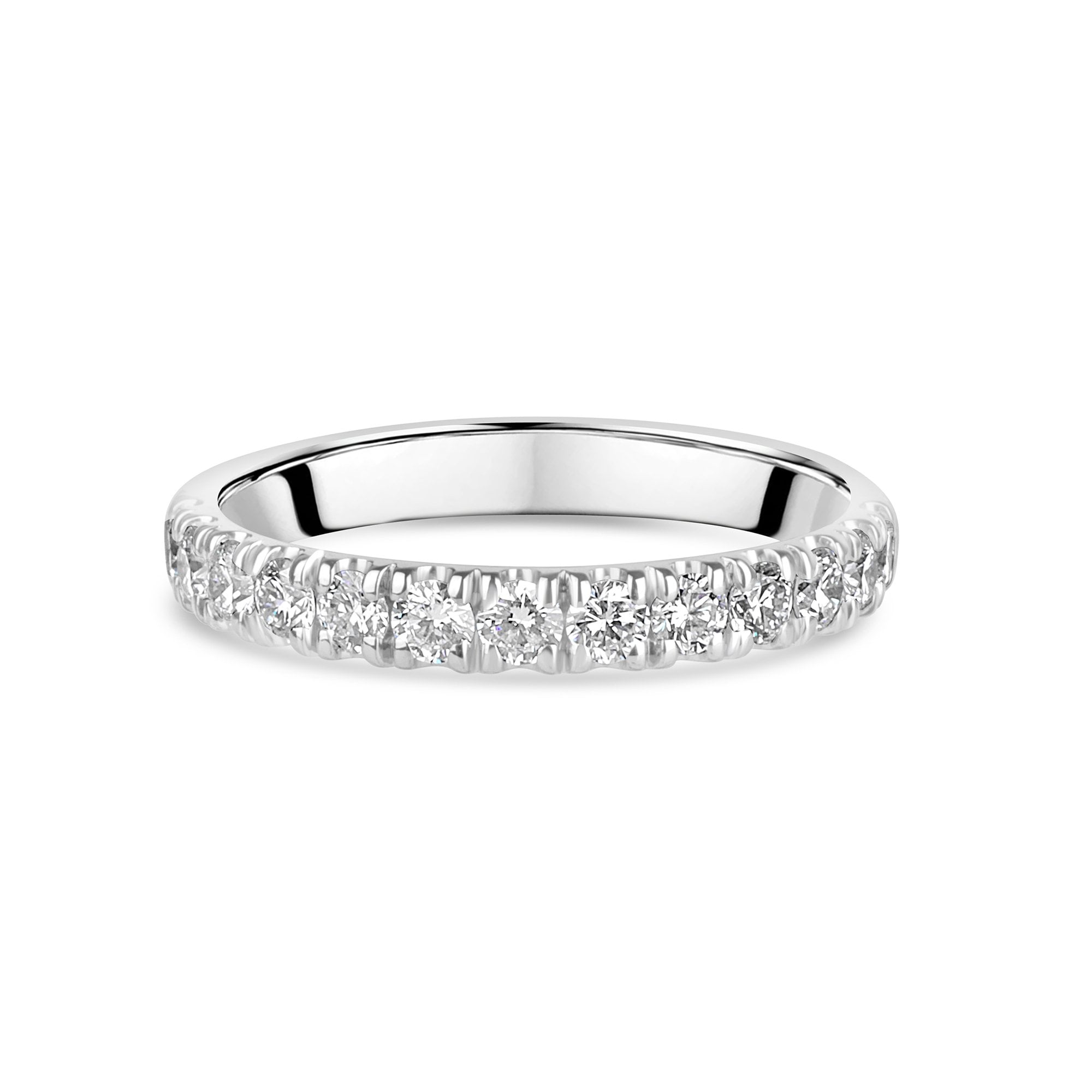 Platinum 2.7mm Wide Round Lab Grown Diamond Band Ring