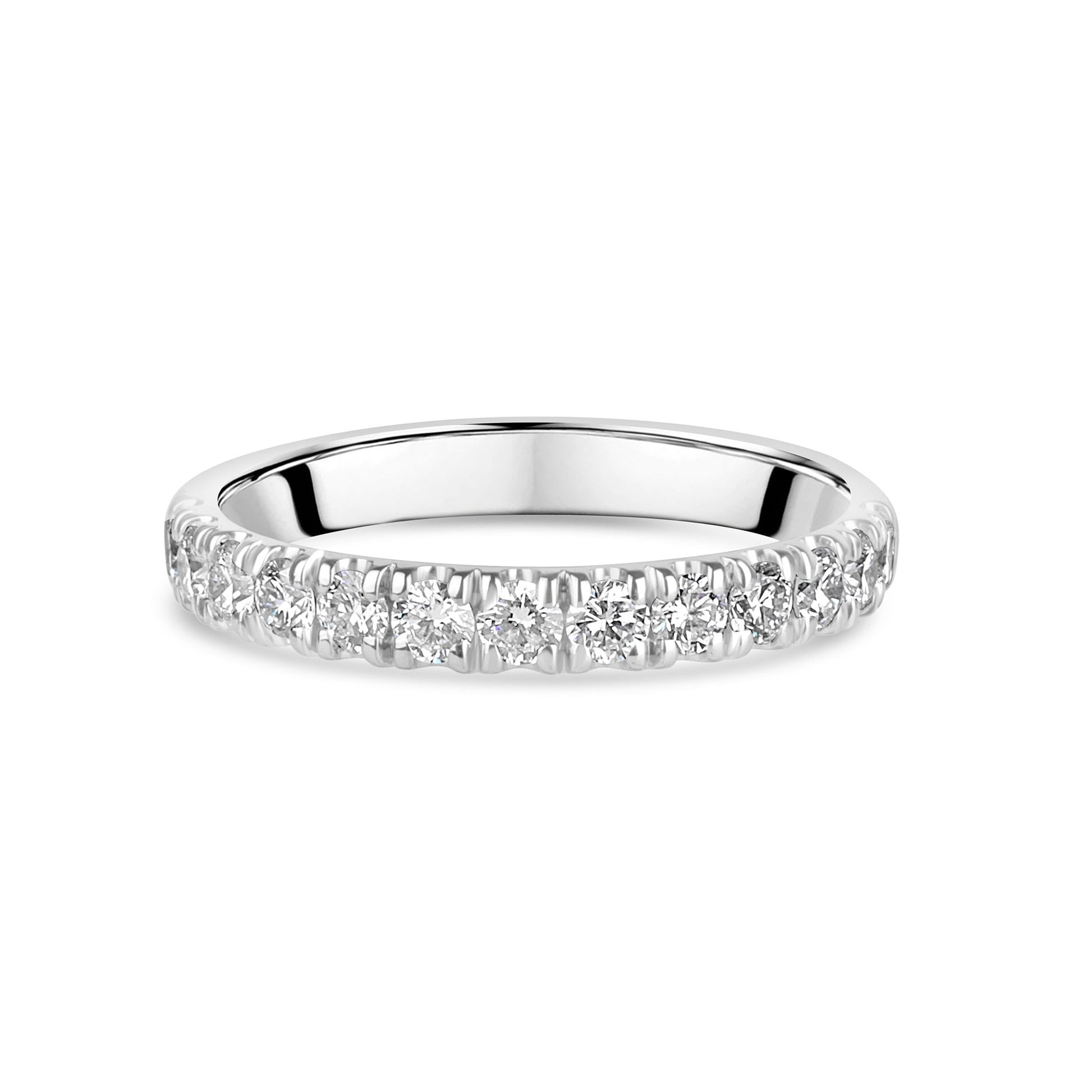 Platinum 2.7mm Wide Round Lab Grown Diamond Band Ring