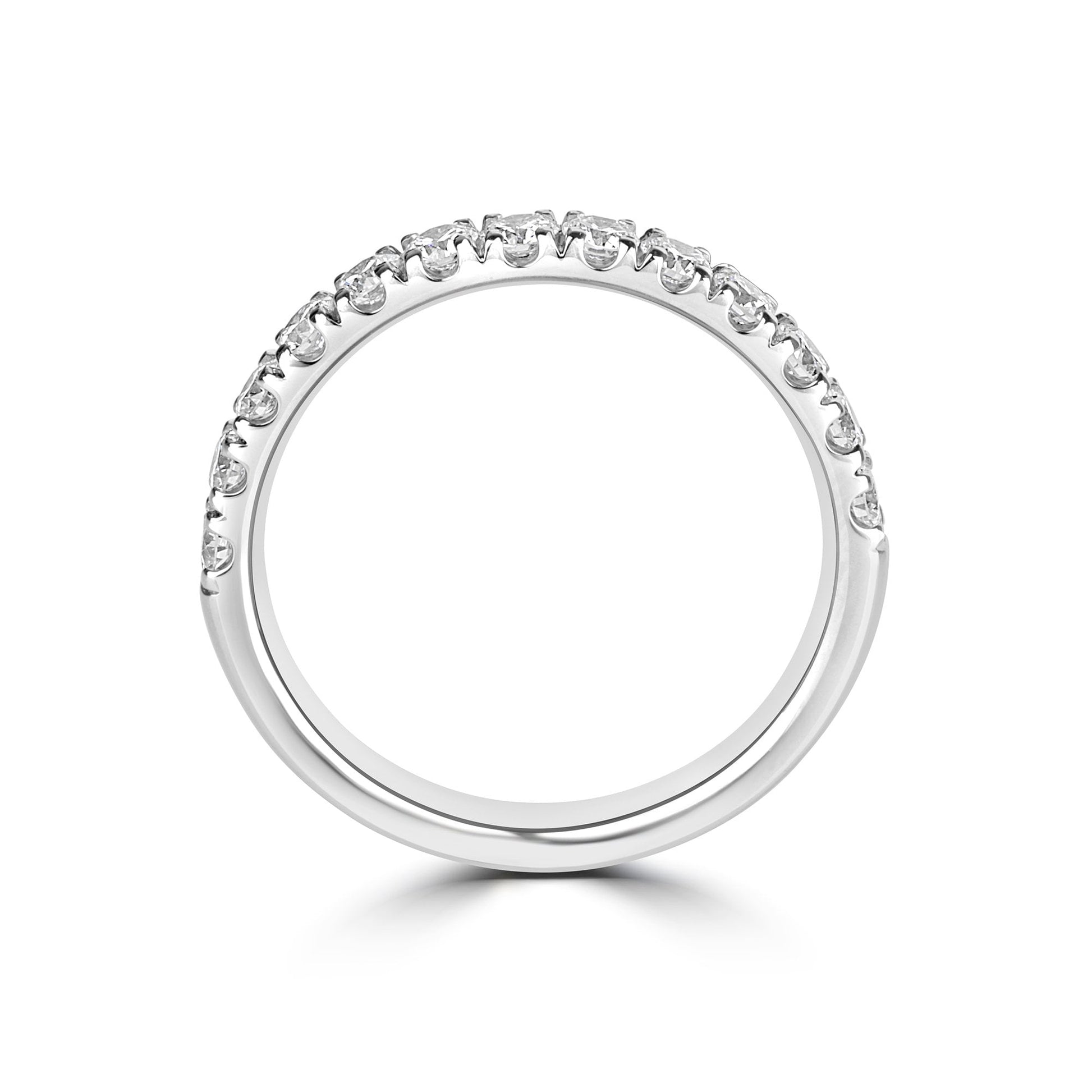 Platinum 2.7mm Wide Round Lab Grown Diamond Band Ring