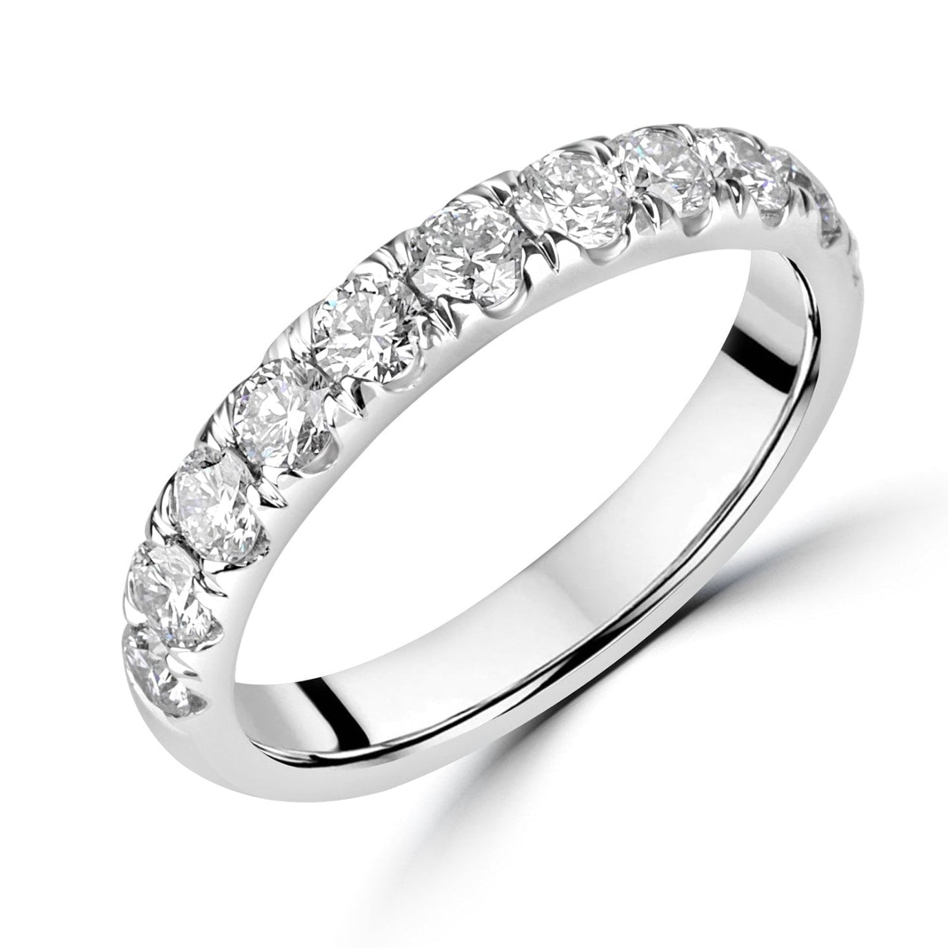 Platinum 3.5mm Round Lab Grown Diamond Band Ring