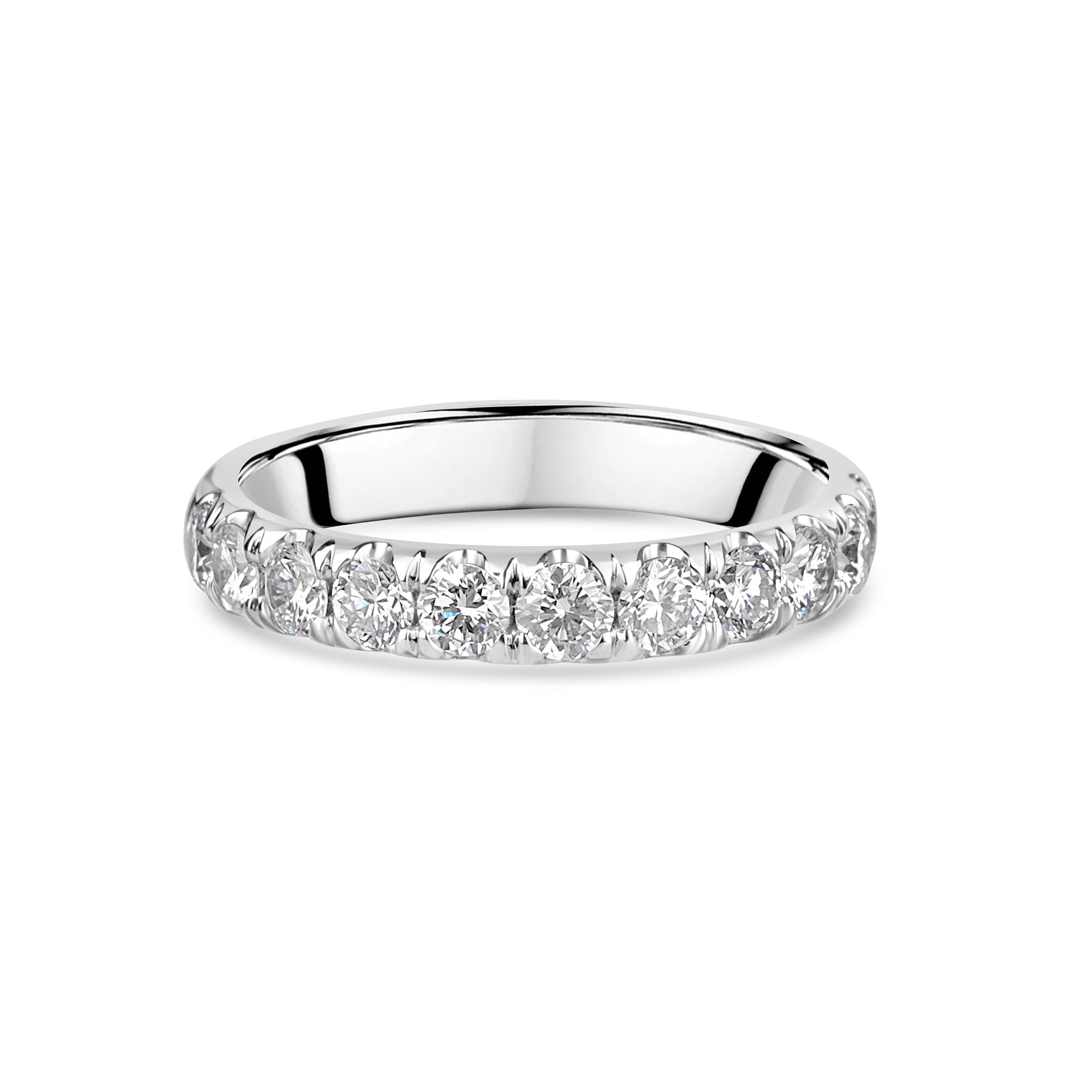 Platinum 3.5mm Round Lab Grown Diamond Band Ring