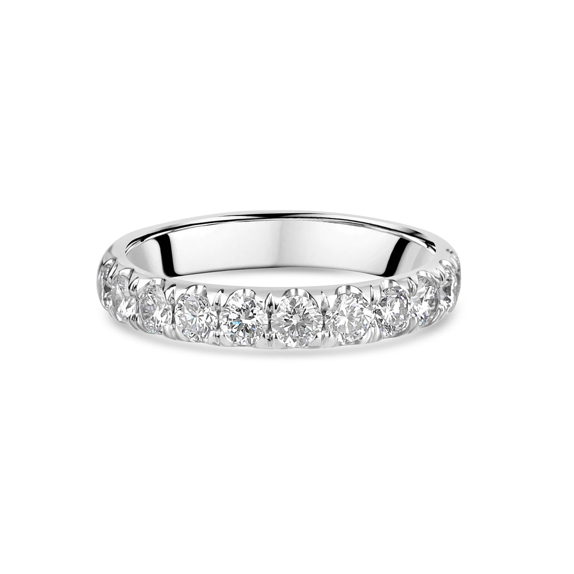 Platinum 3.5mm Round Lab Grown Diamond Band Ring