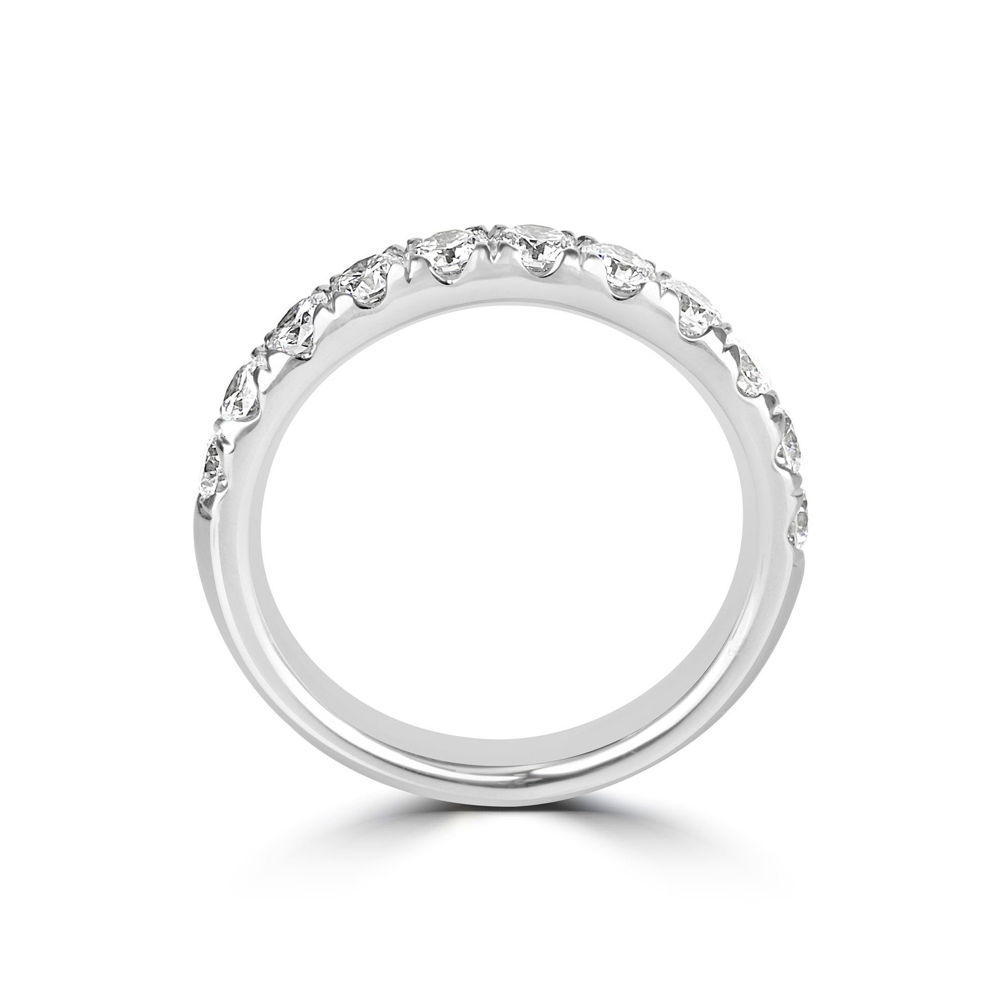 Platinum 3.5mm Round Lab Grown Diamond Band Ring