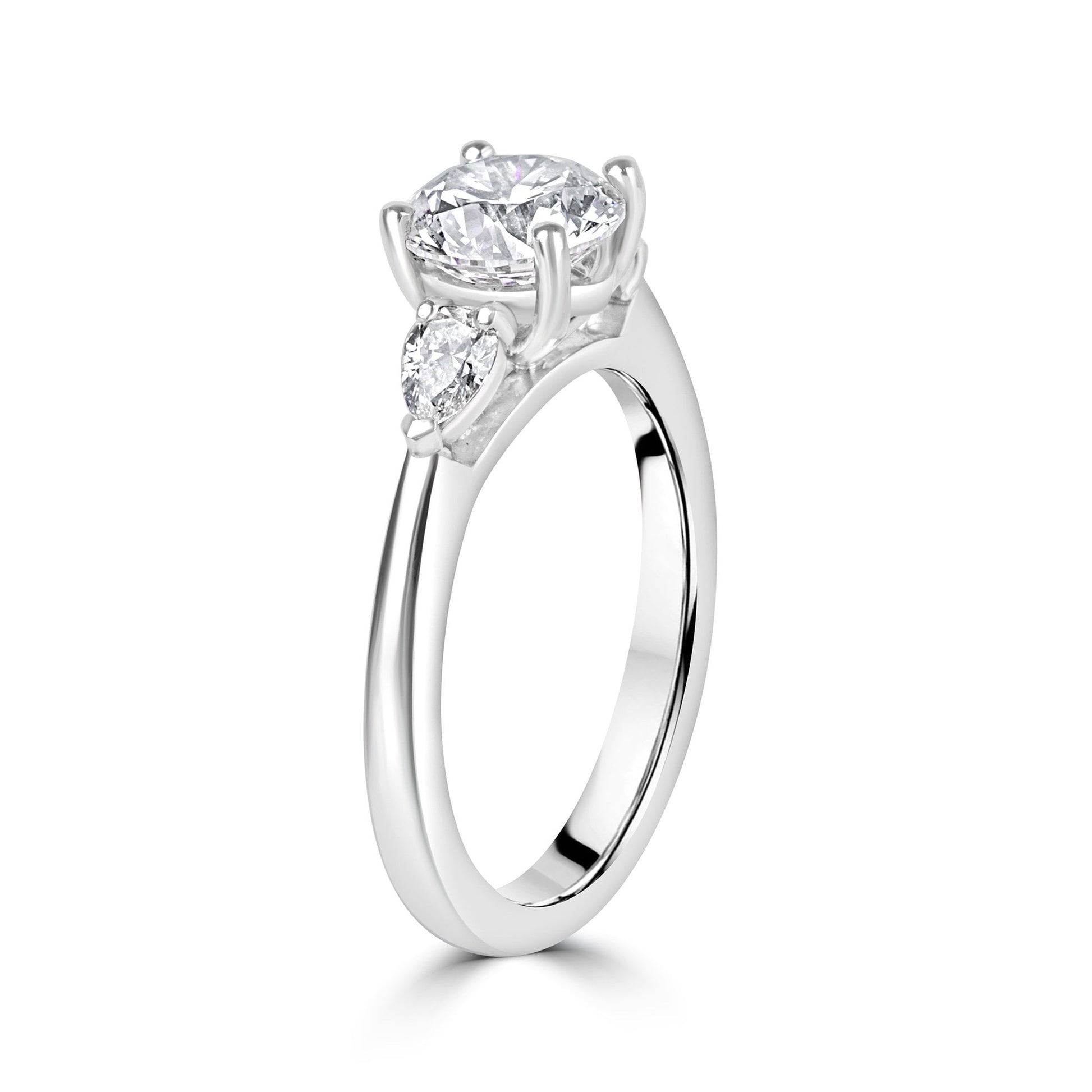 Platinum 1.77ct Three Stone Lab Grown Diamond 'Grace' Engagement Ring