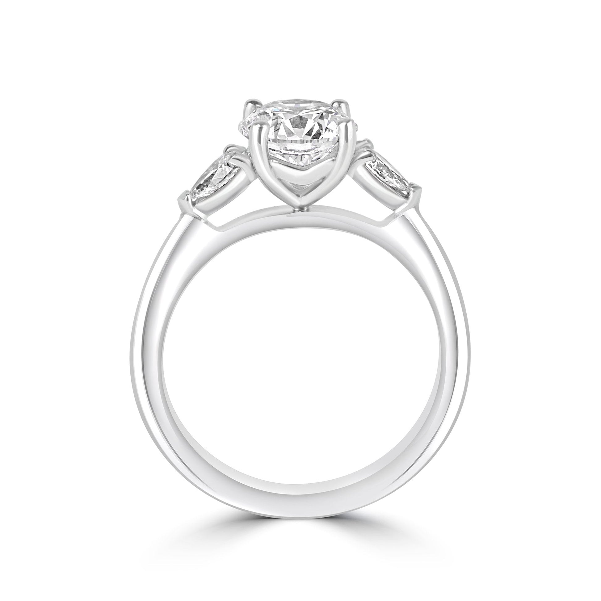 Platinum 1.77ct Three Stone Lab Grown Diamond 'Grace' Engagement Ring