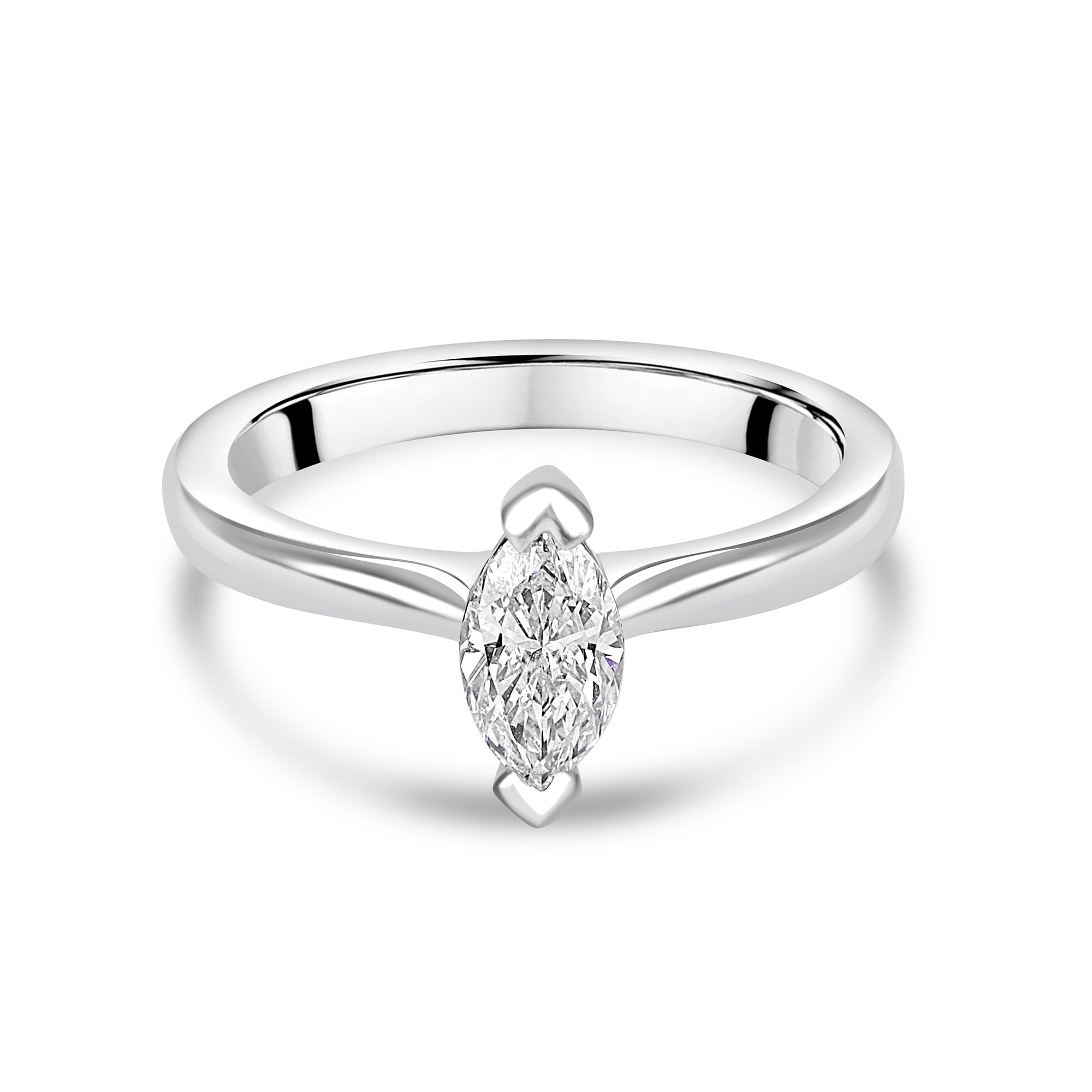 Marquise Diamond Half Carat Solitaire Pre-Owned Engagement Ring