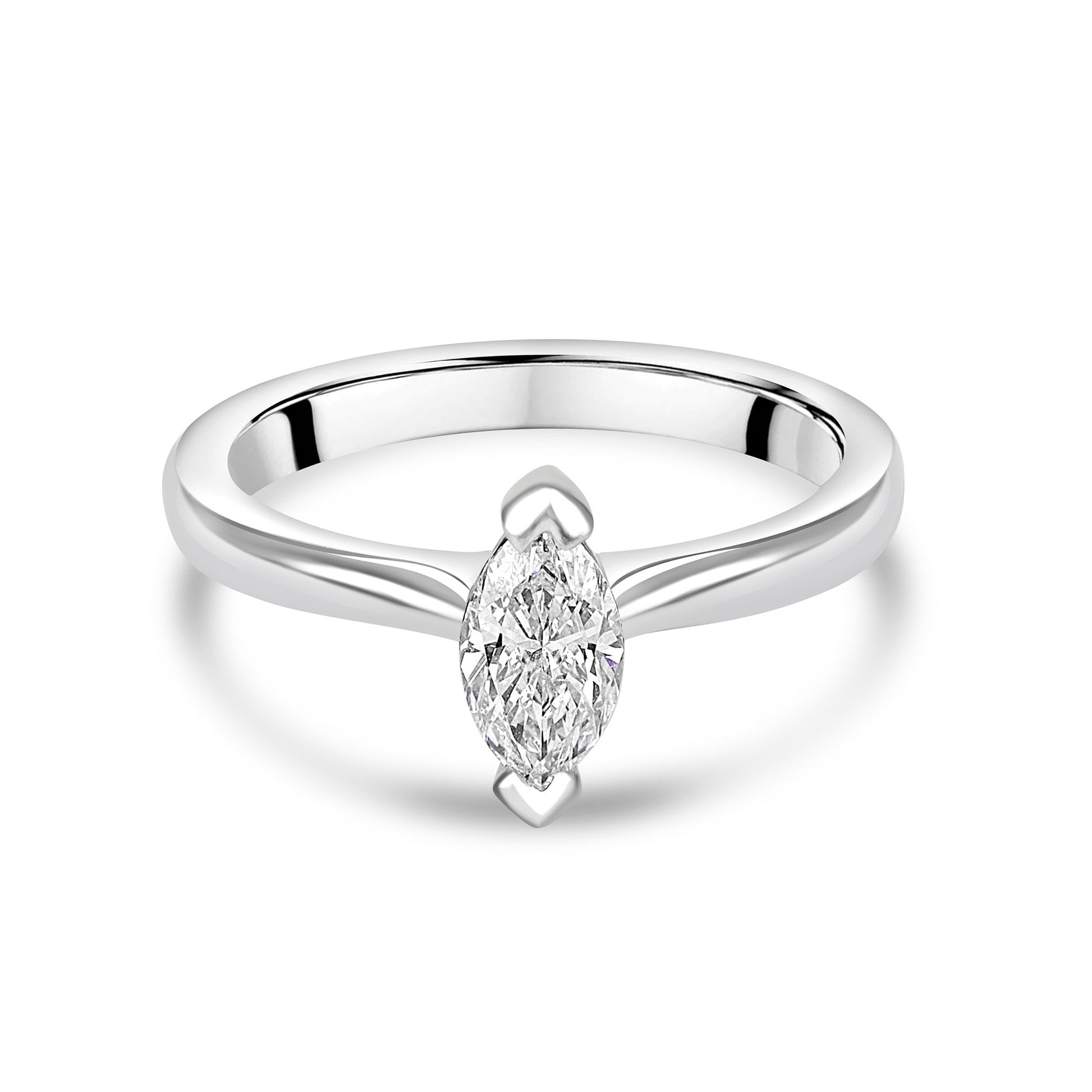 Marquise Diamond Half Carat Solitaire Pre-Owned Engagement Ring