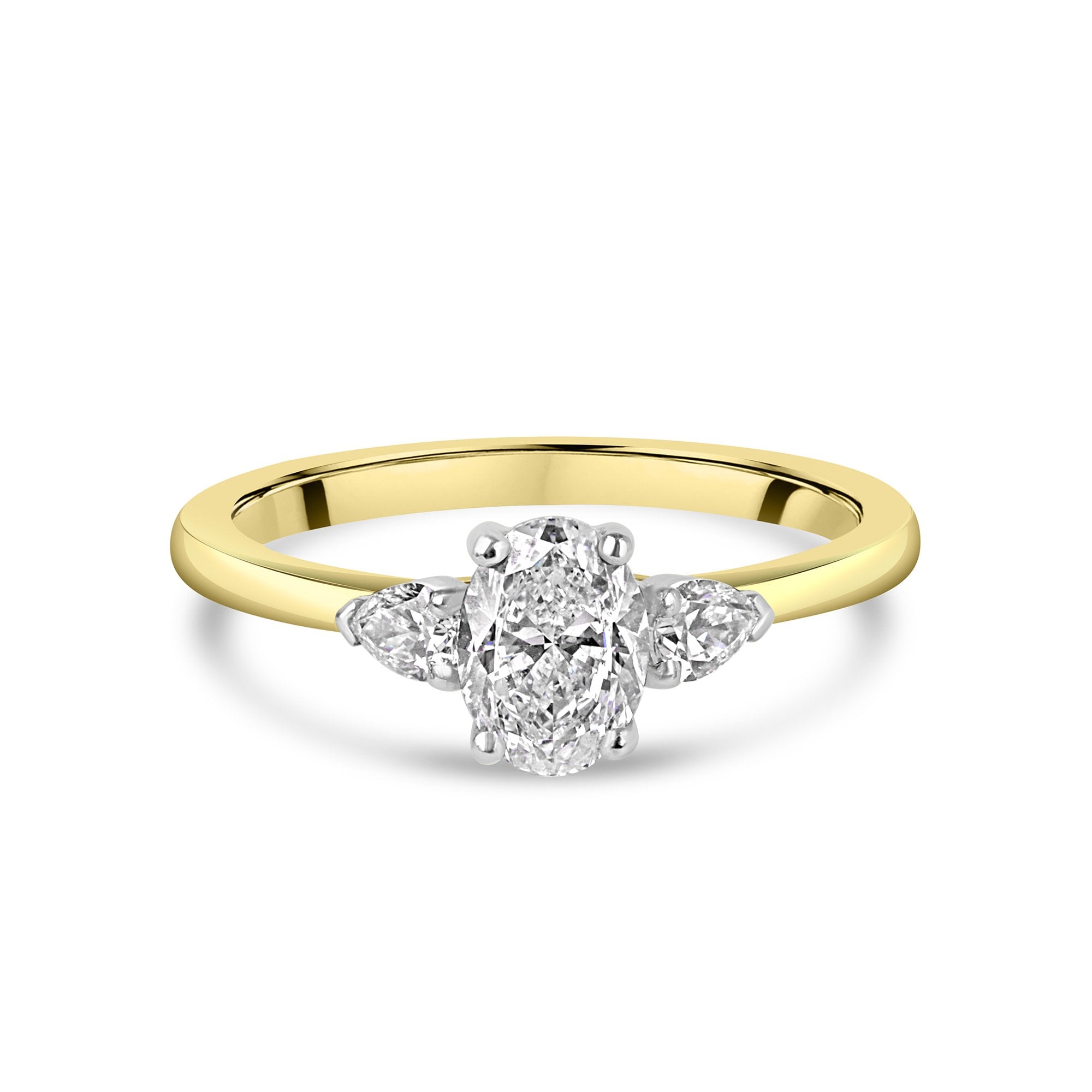 18ct Yellow Gold Diamond Total 1.04ct Three Stone Ring