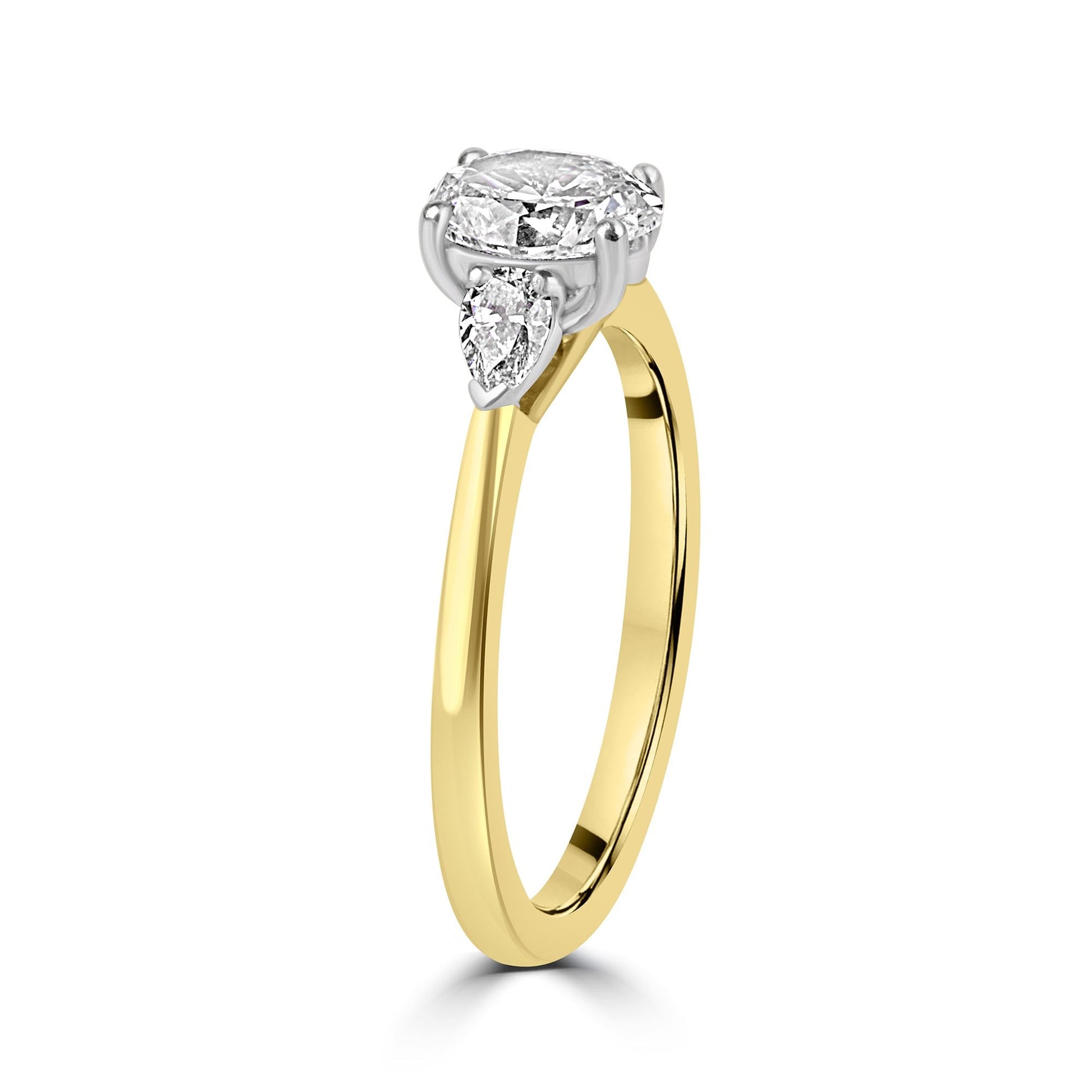 18ct Yellow Gold Diamond Total 1.04ct Three Stone Ring