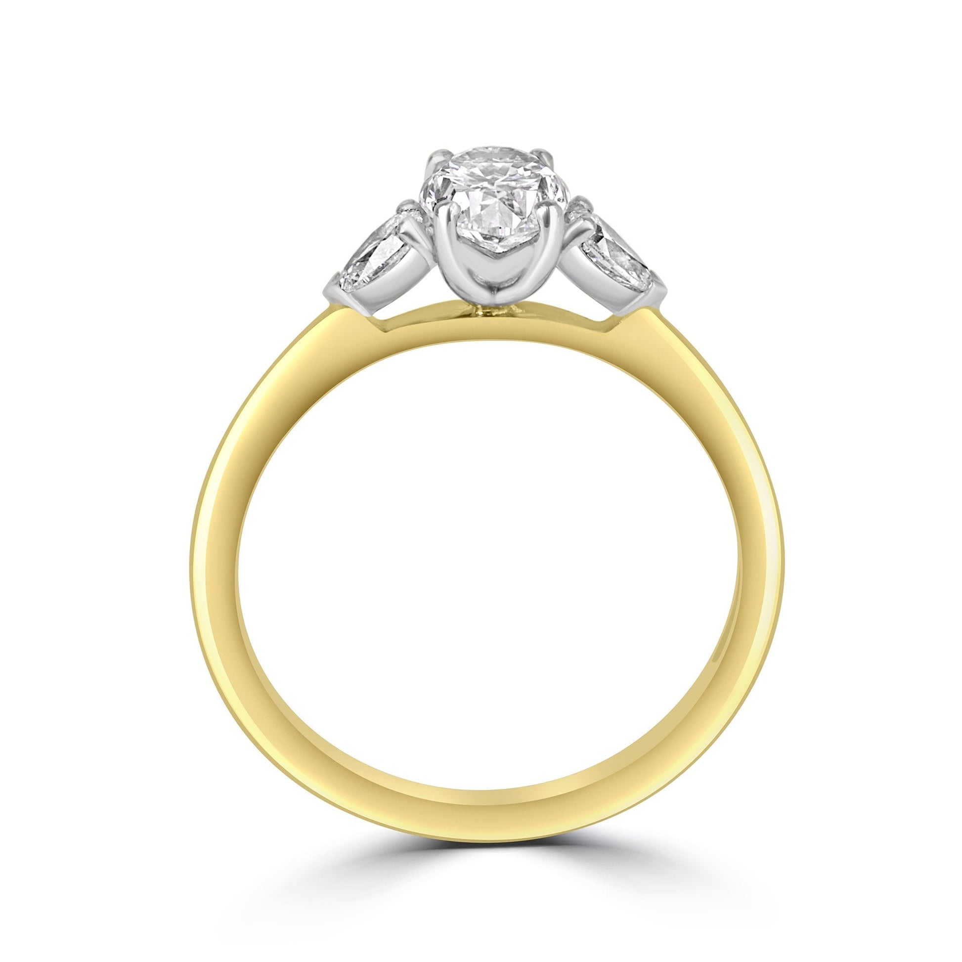 18ct Yellow Gold Diamond Total 1.04ct Three Stone Ring