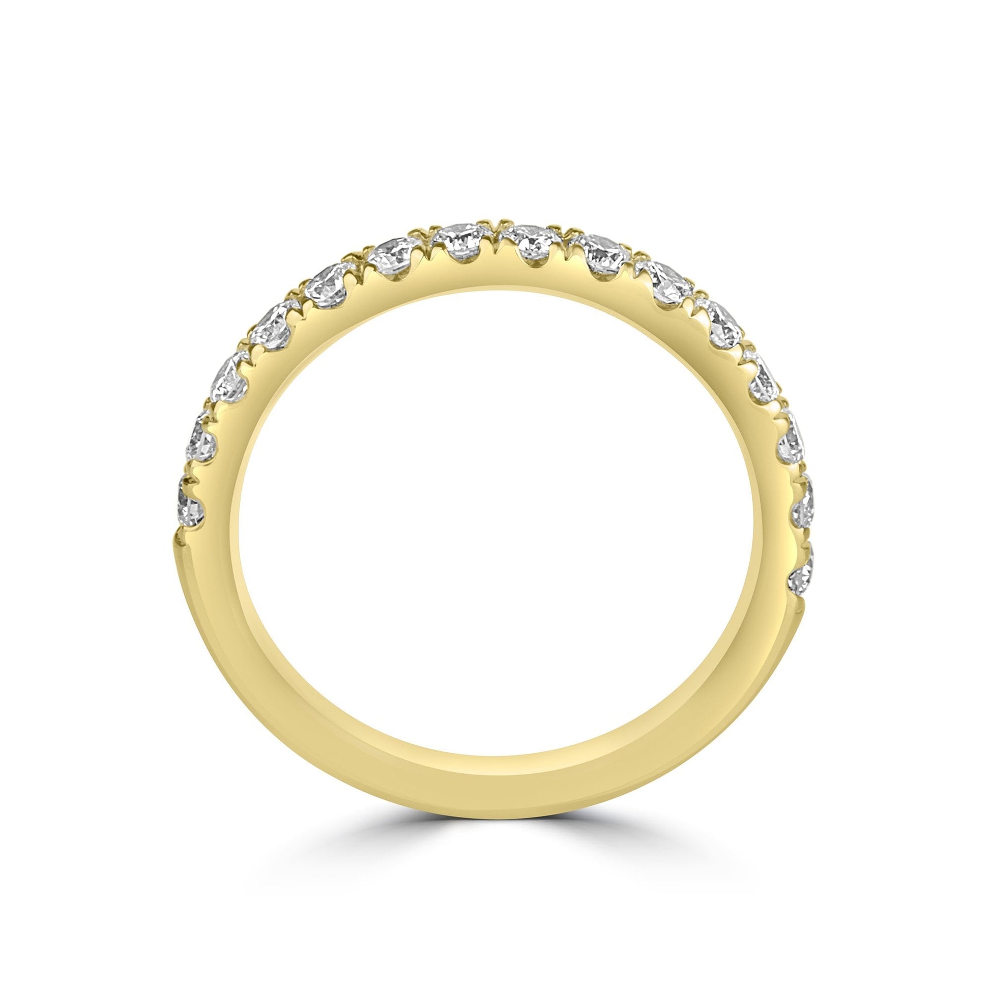 18ct Yellow Gold 2.5mm Wide Natural Diamond Band Ring