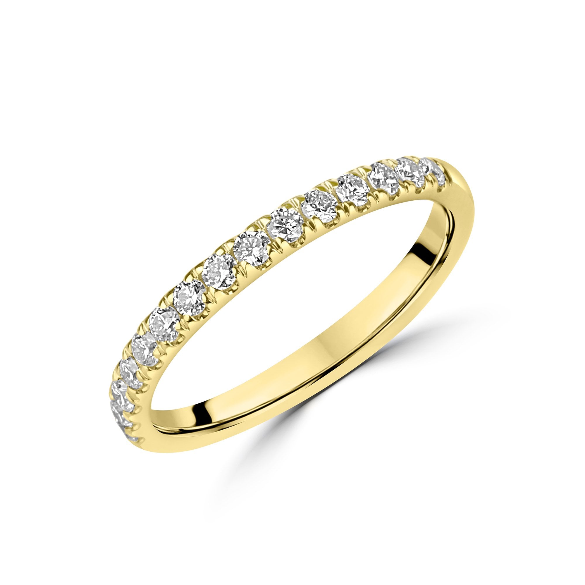 18ct Yellow Gold 2.7mm Wide Lab Grown Diamond Band Ring