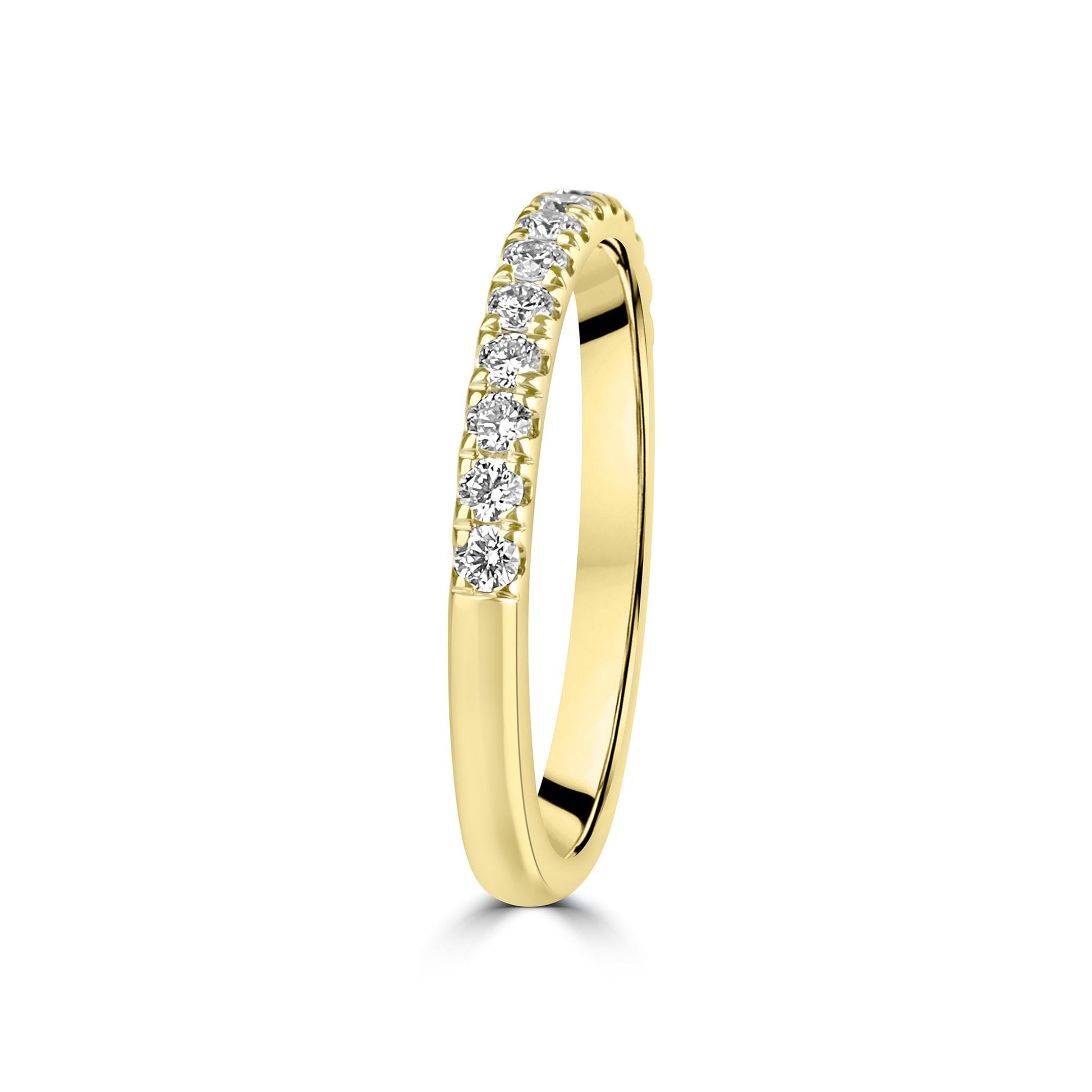 18ct Yellow Gold 2.7mm Wide Lab Grown Diamond Band Ring