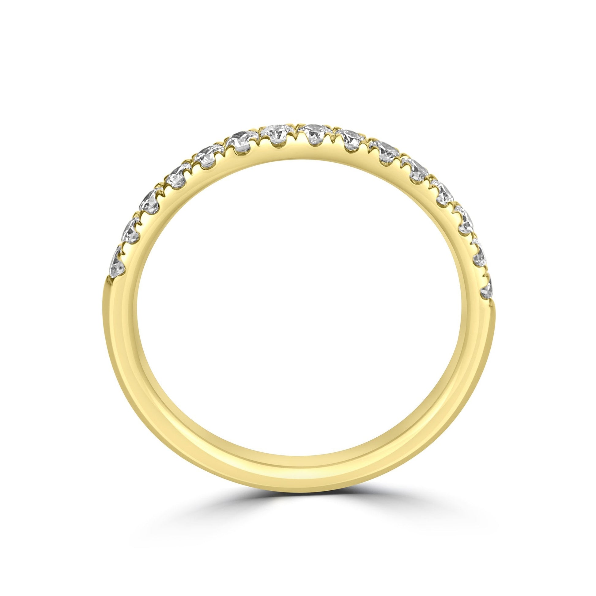 18ct Yellow Gold 2.7mm Wide Lab Grown Diamond Band Ring