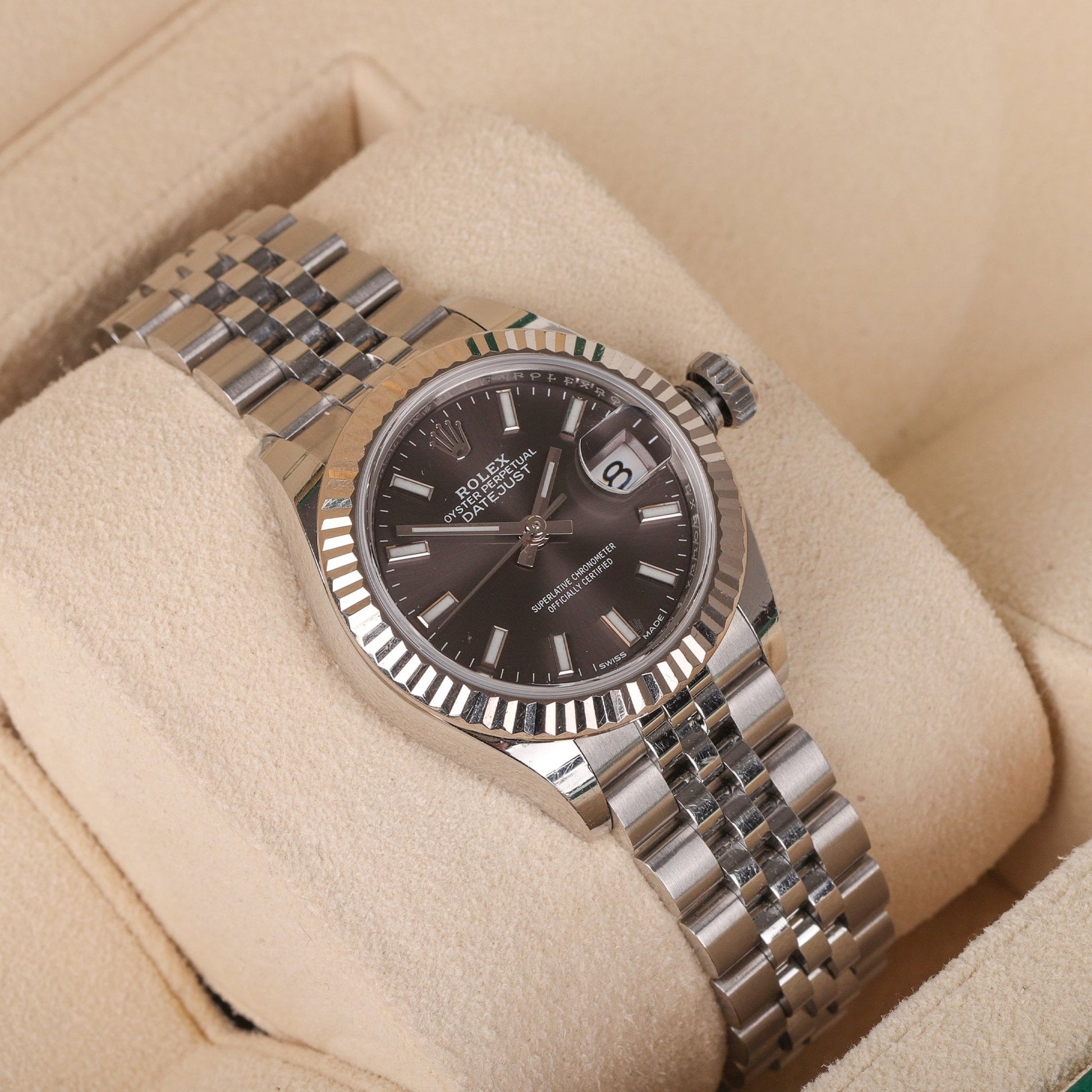 Rolex Datejust Stainless Steel 18ct White Gold Perpetual Jubilee Ladies Pre-Owned Watch