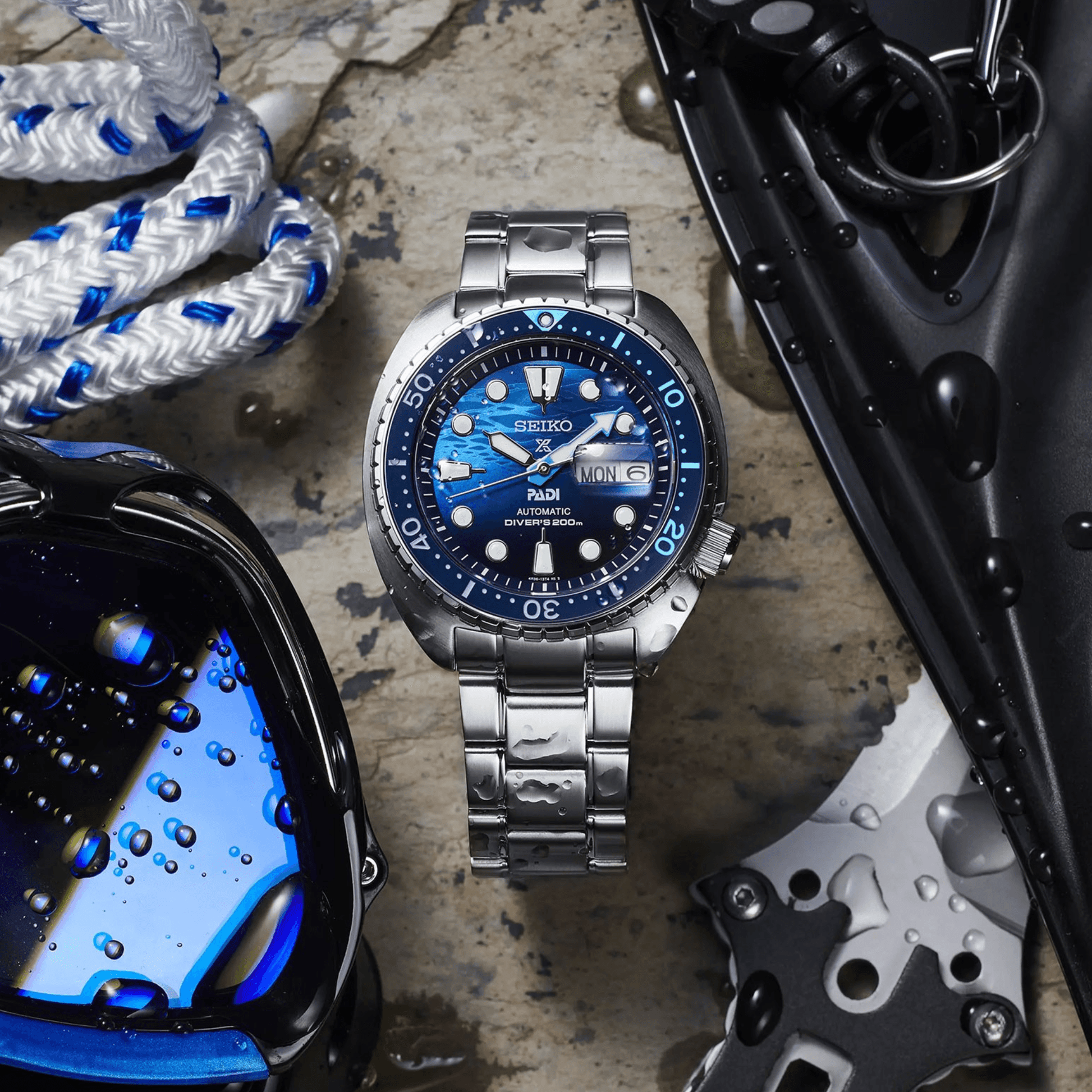 Seiko Prospex PADI 'Great Blue' Turtle Automatic Divers Watch