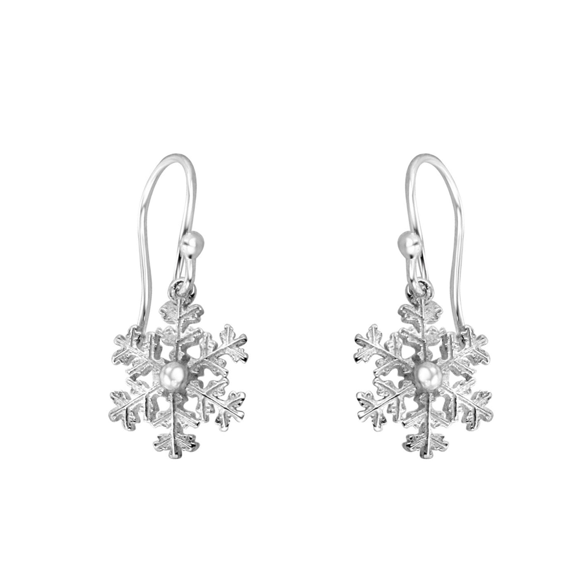 Sterling Silver Winter Snowflake Earrings