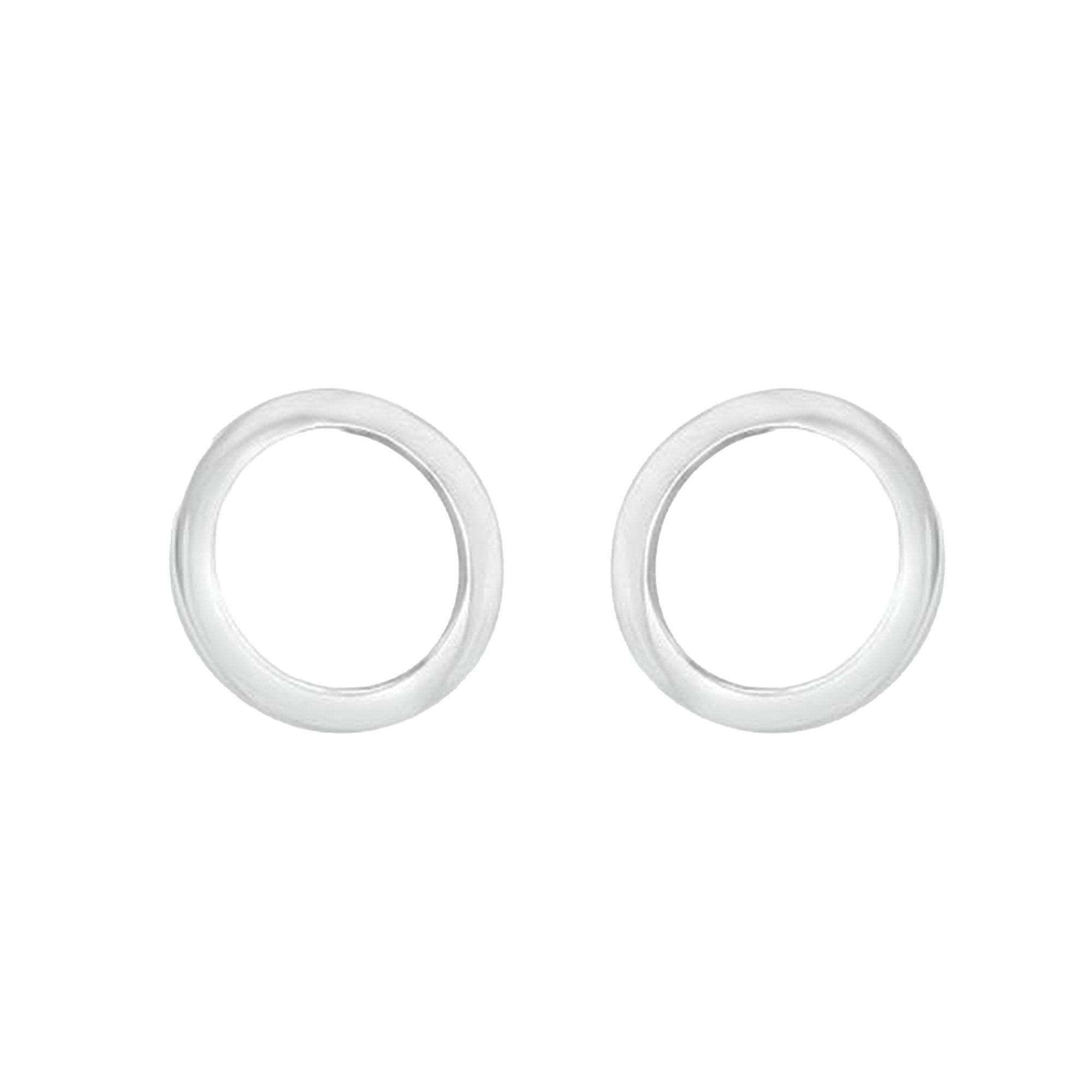 Sterling Silver Circle Stud Earrings