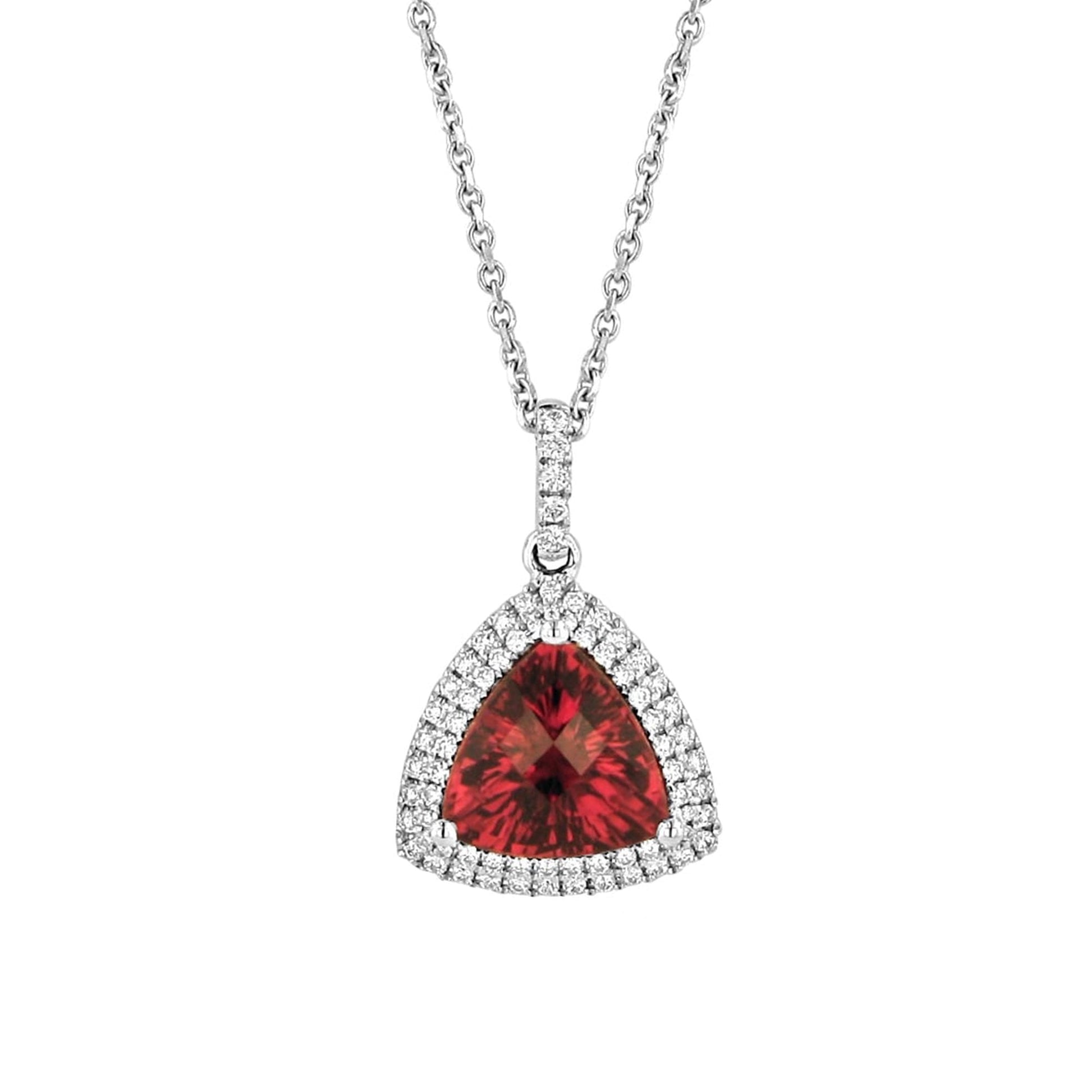 3.30ct Pink Tourmaline and Diamond Necklace