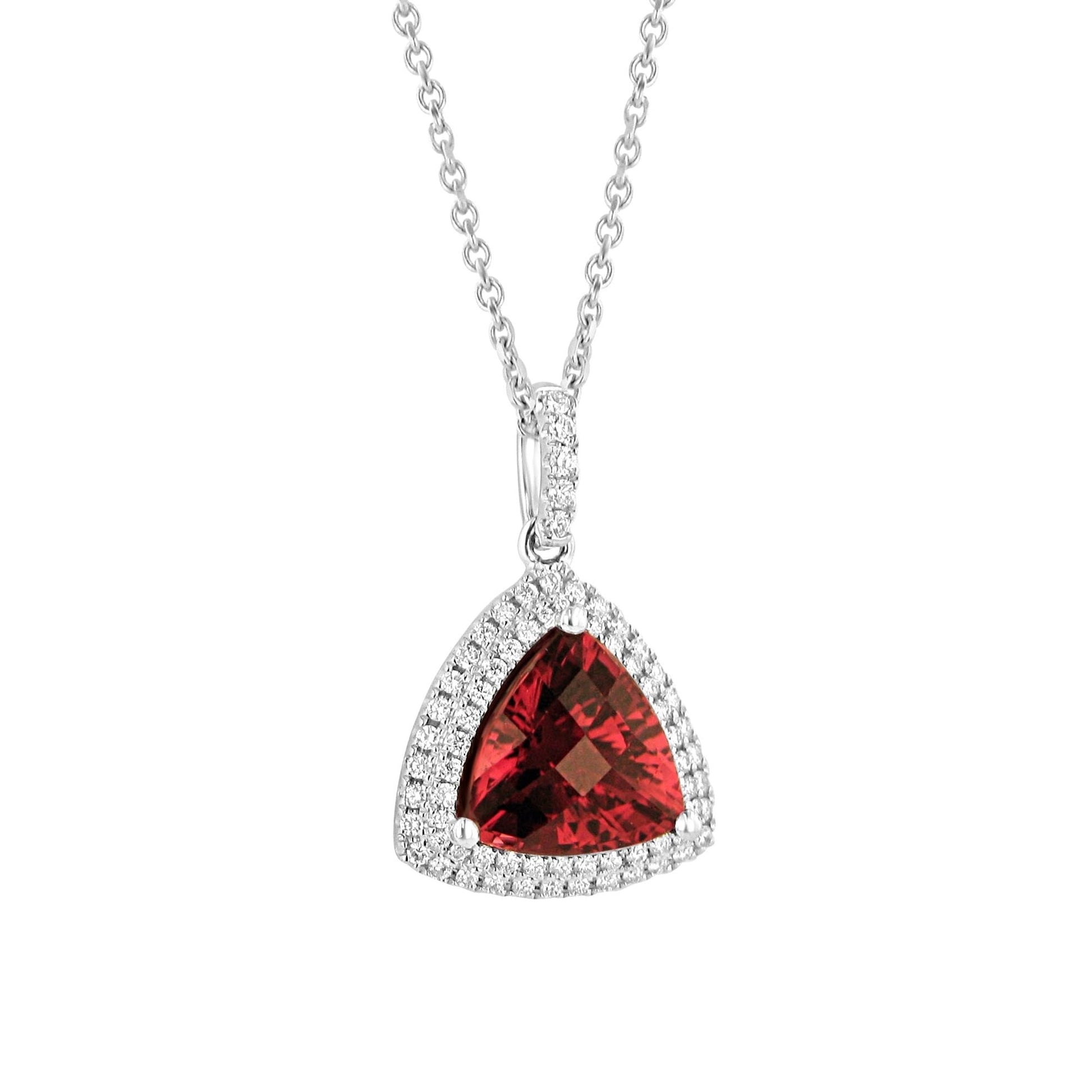 3.30ct Pink Tourmaline and Diamond Necklace