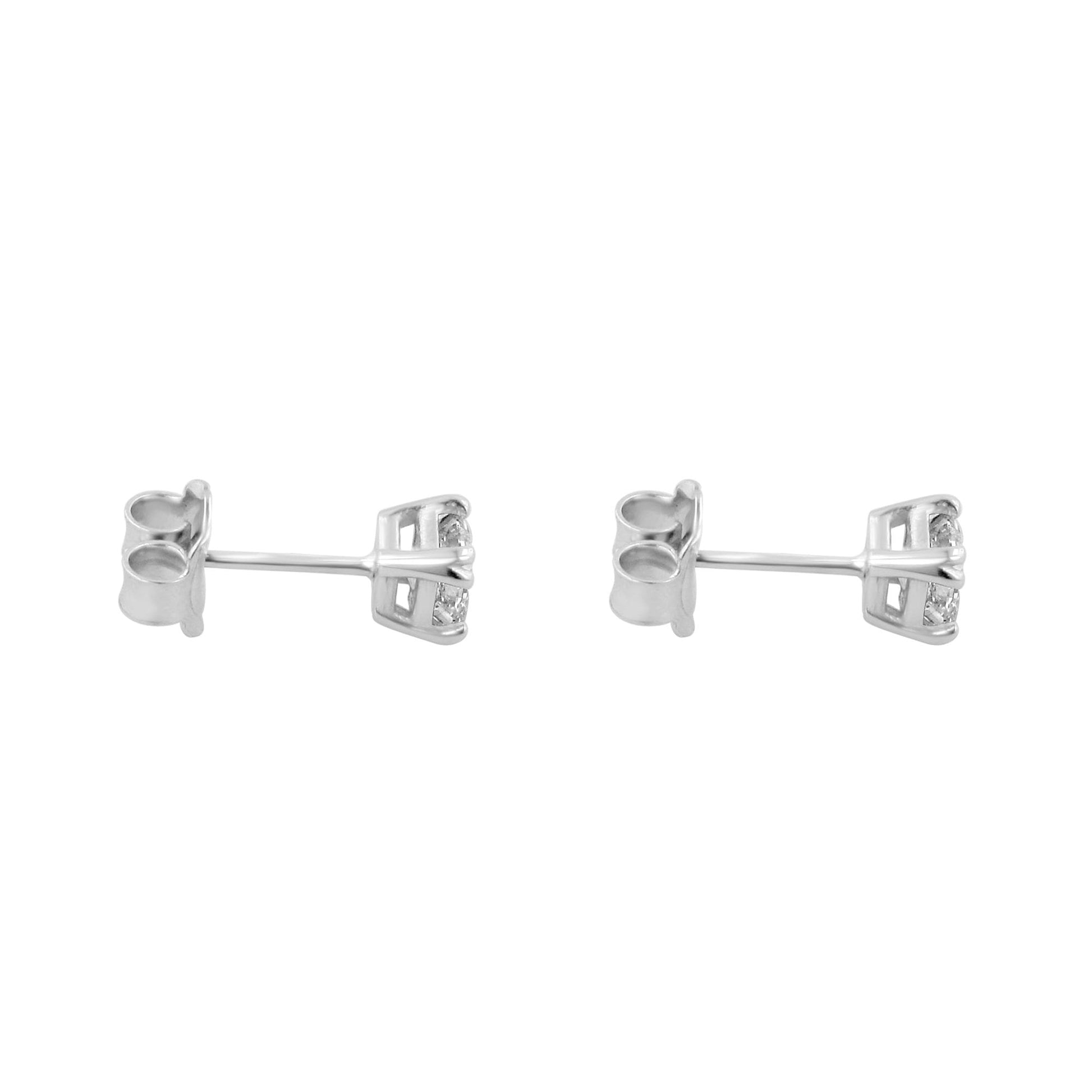 18ct White Gold 0.80ct Asscher Cut Diamond Stud Earrings