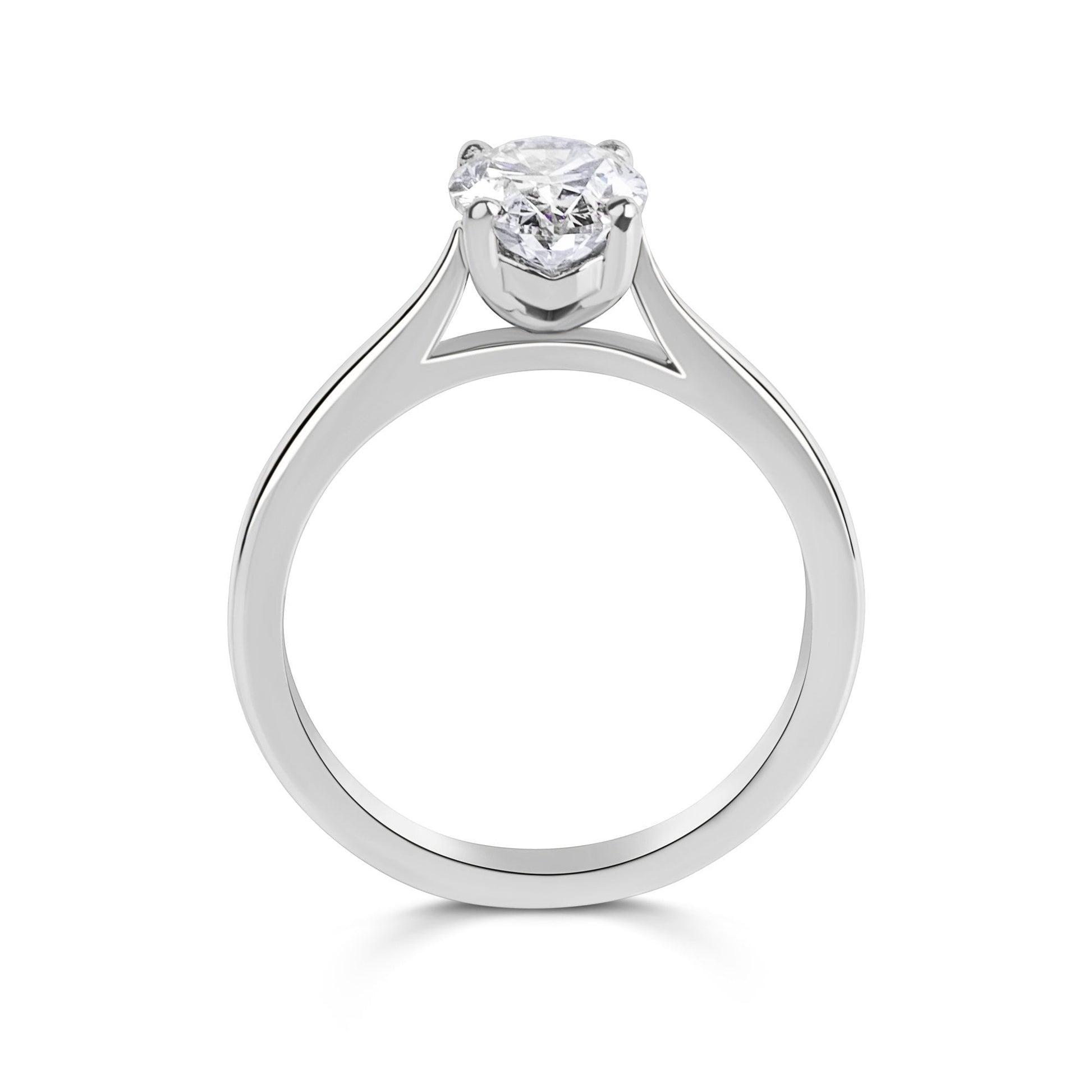 Platinum 1.50ct Oval Lab Grown Diamond 'Elizabeth' Solitaire Ring