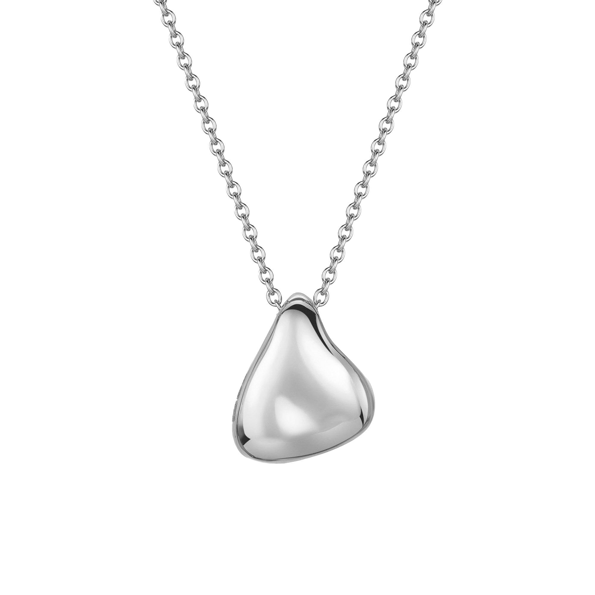 9ct White Gold Pebble Necklace