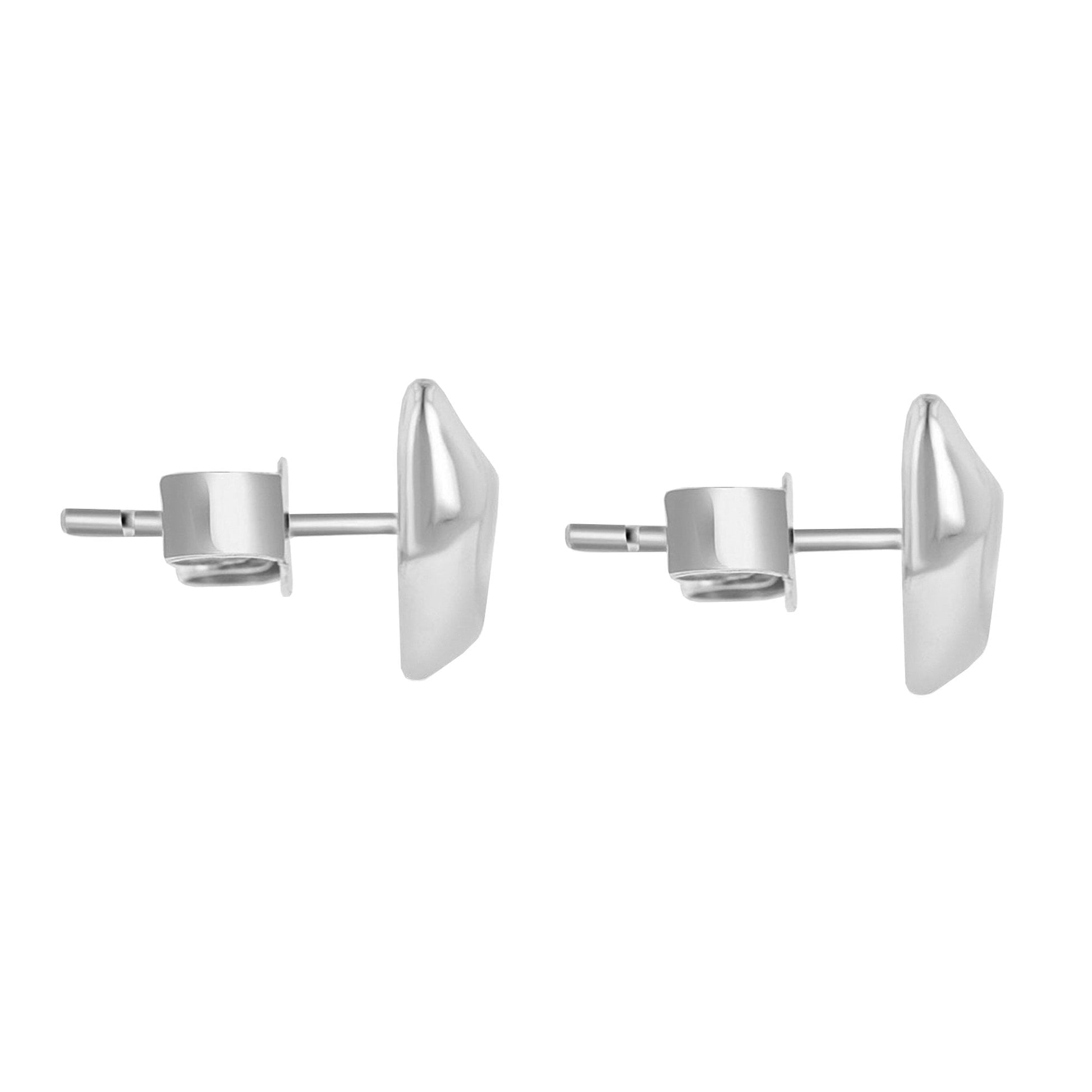 Unique 9ct White Gold Pebble Studs