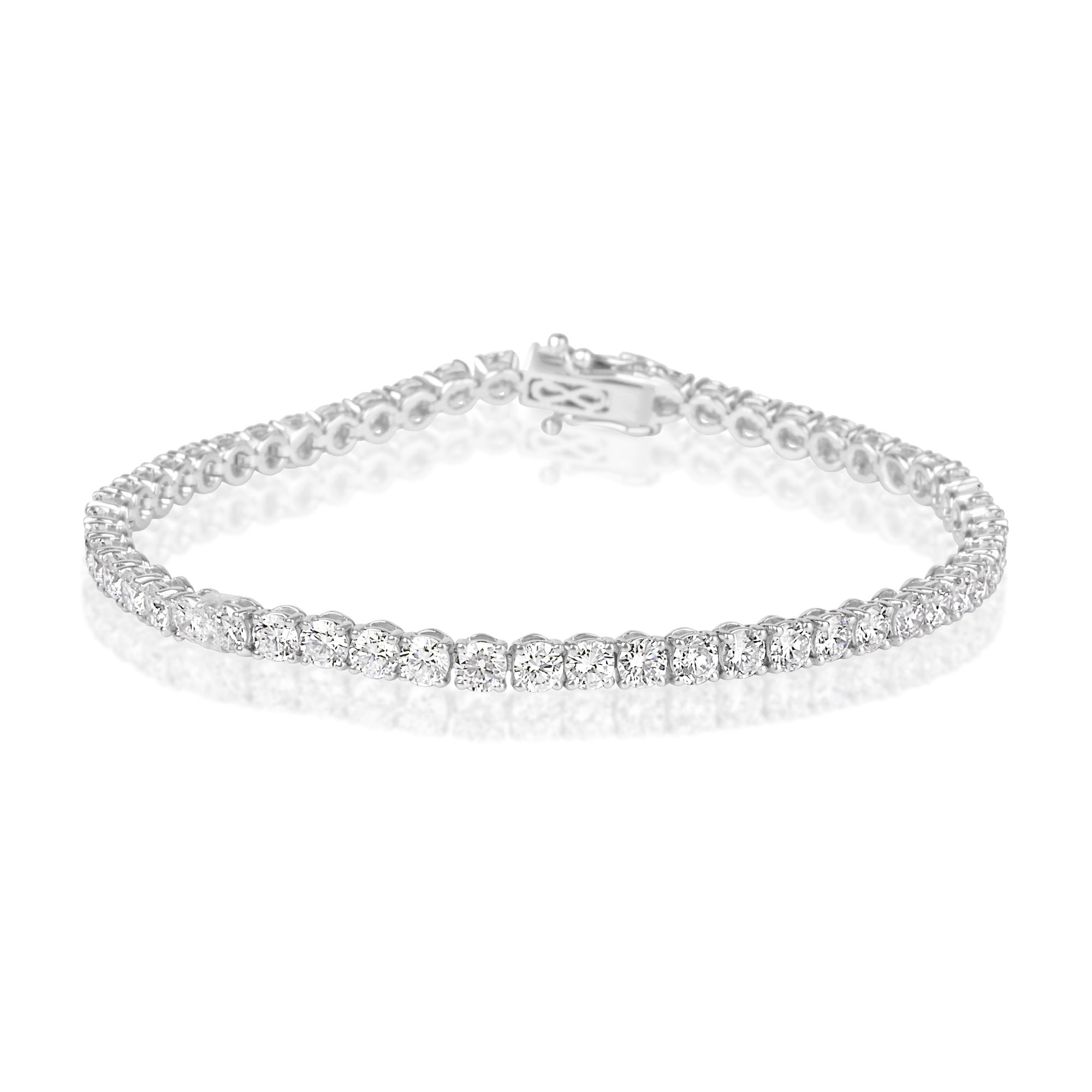 18ct White Gold 7ct Lab Grown Diamond Bracelet