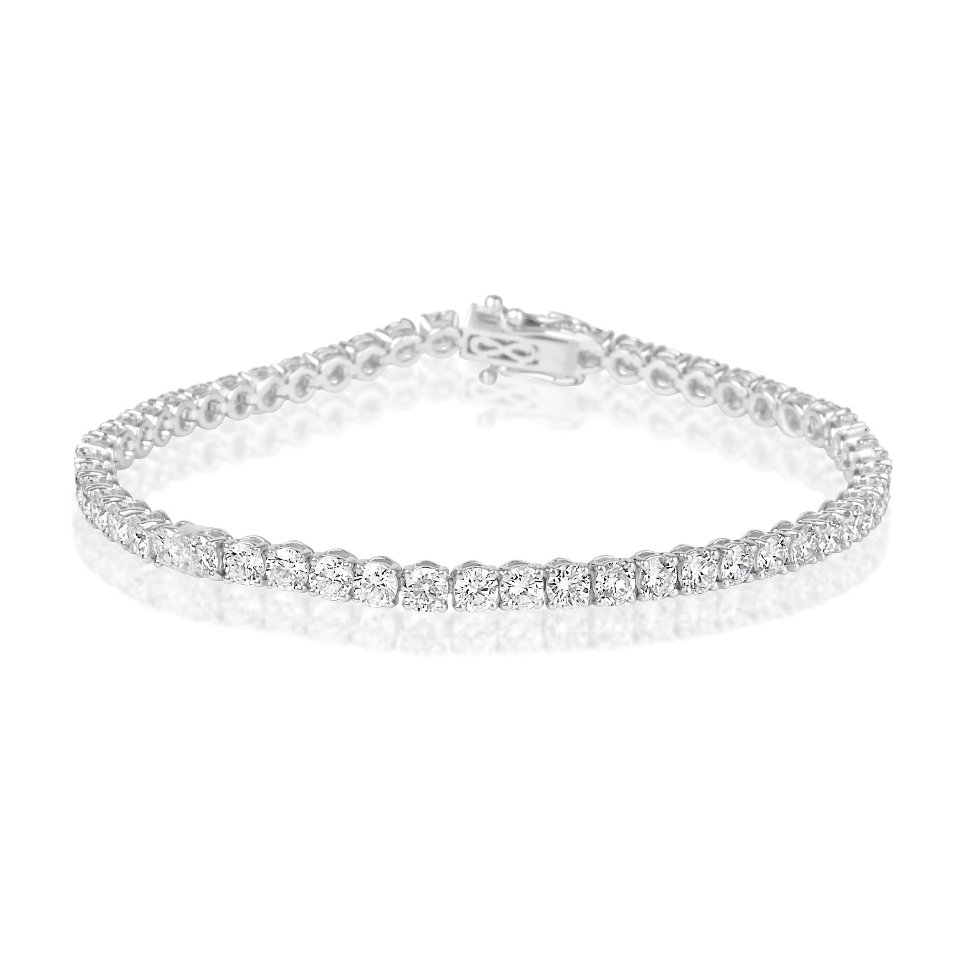 18ct White Gold 7ct Lab Grown Diamond Bracelet