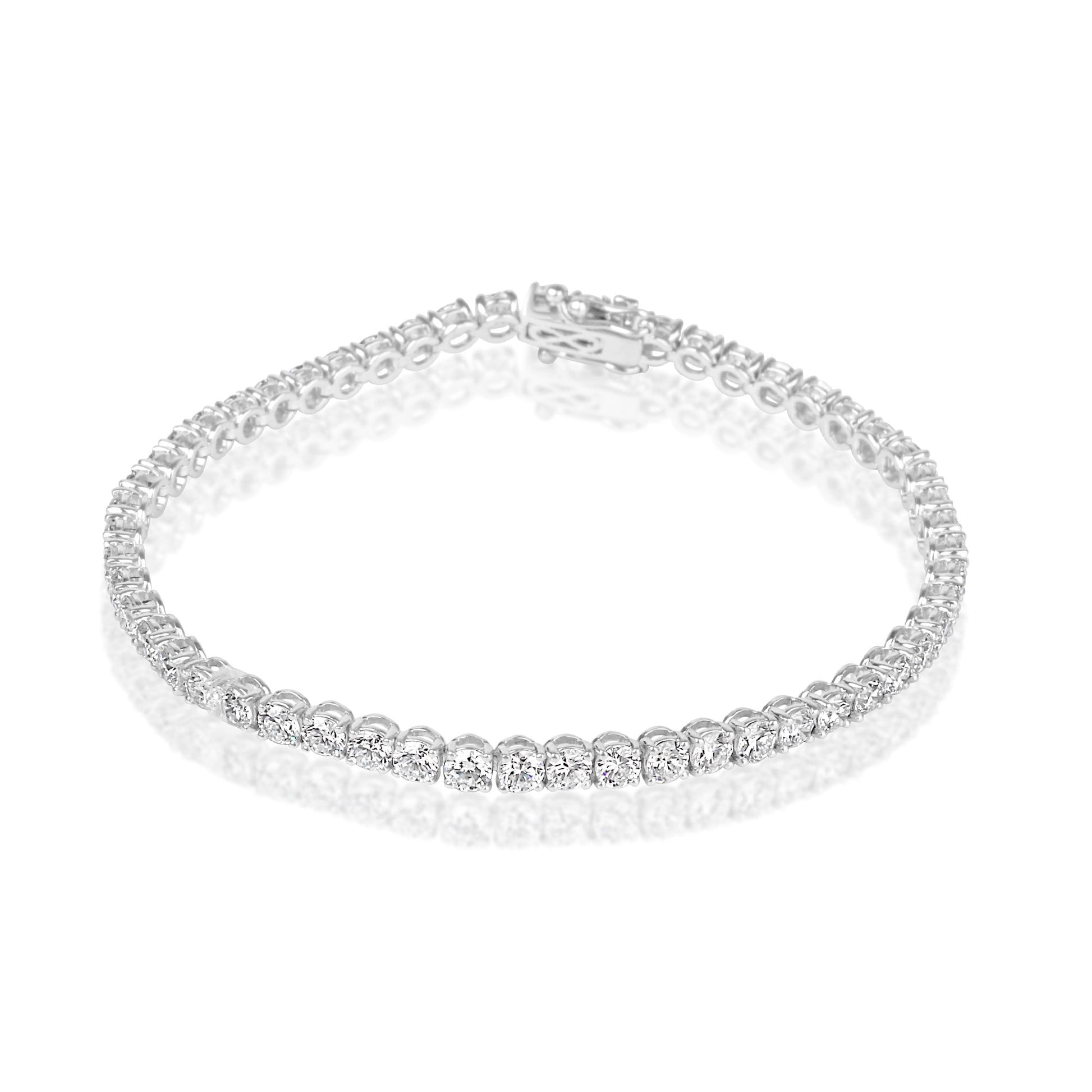 18ct White Gold 7ct Lab Grown Diamond Bracelet