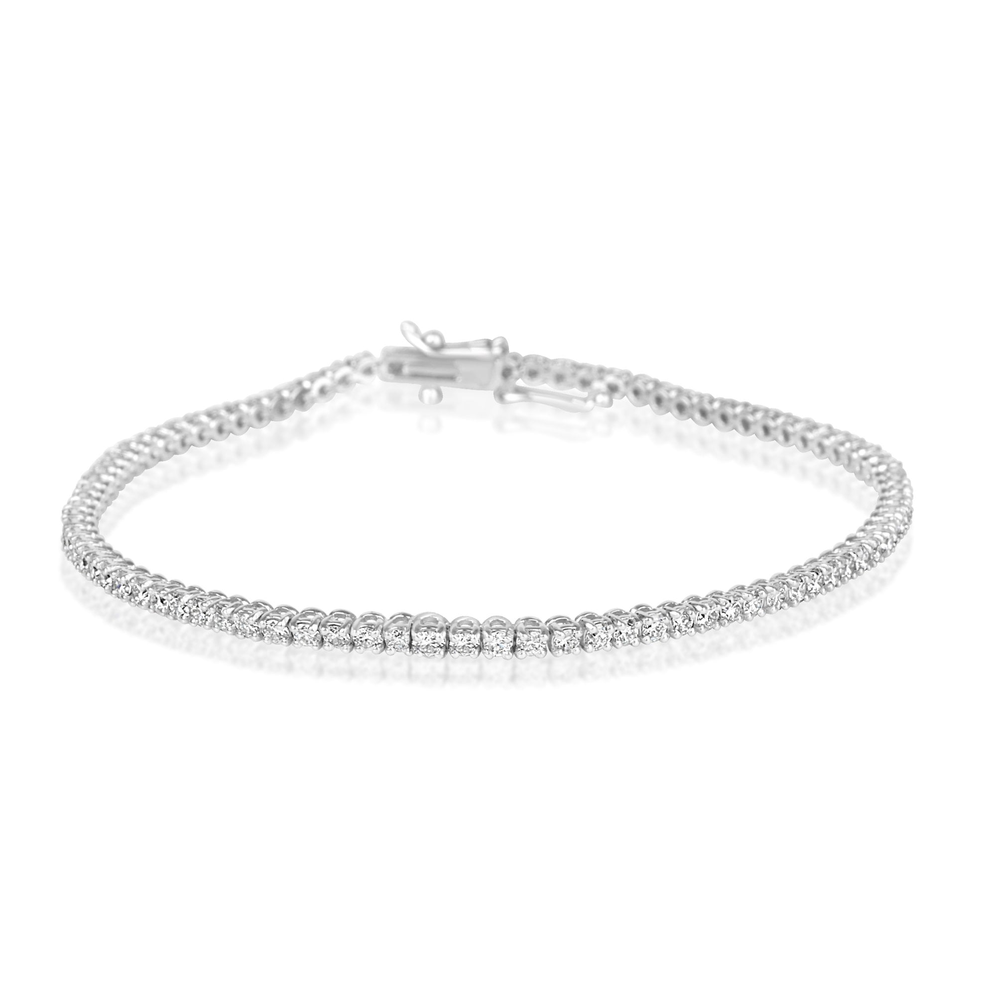 18ct White Gold Tennis Bracelet with RBC Lab Grown Diamonds