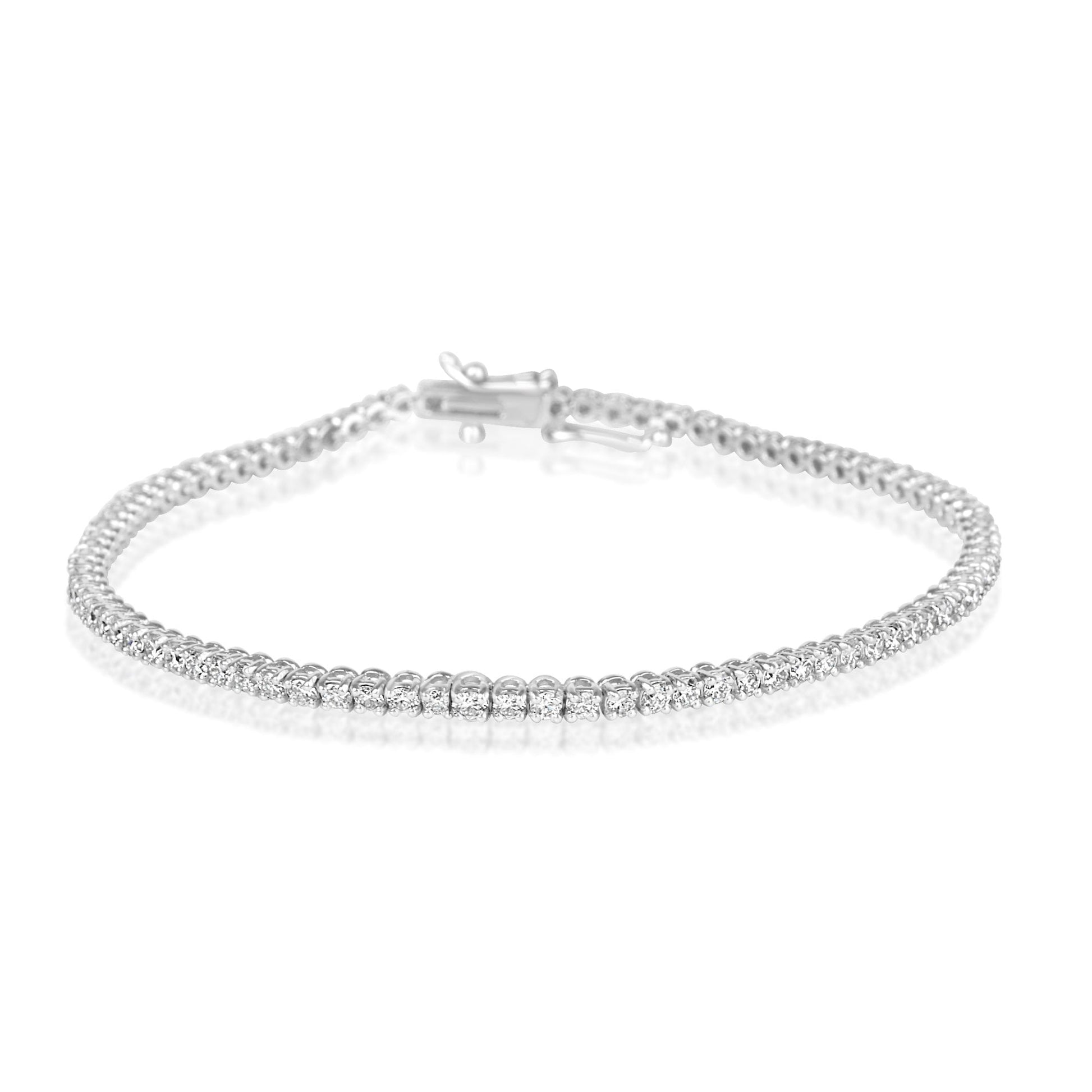 18ct White Gold Tennis Bracelet with RBC Lab Grown Diamonds