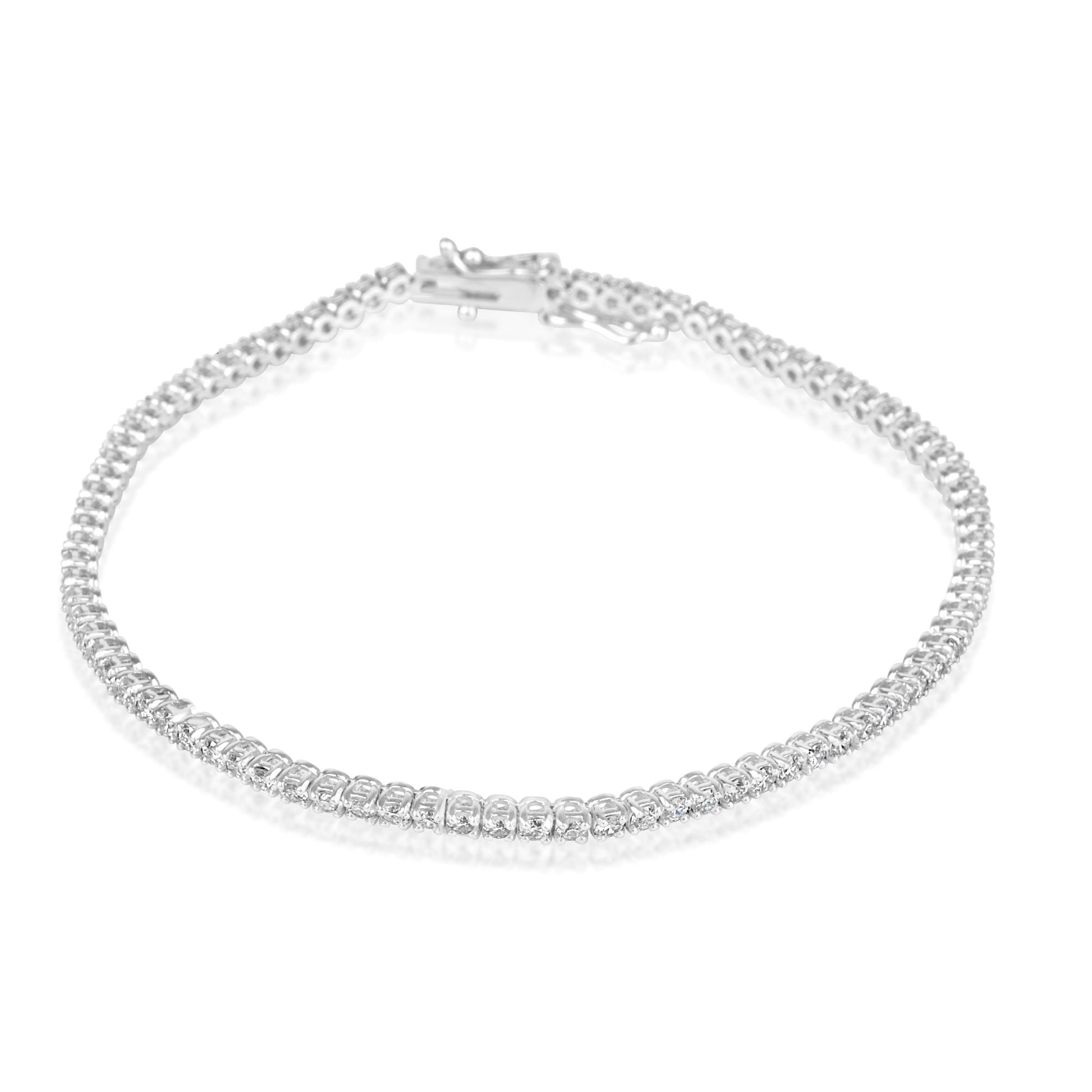 18ct White Gold Tennis Bracelet with RBC Lab Grown Diamonds