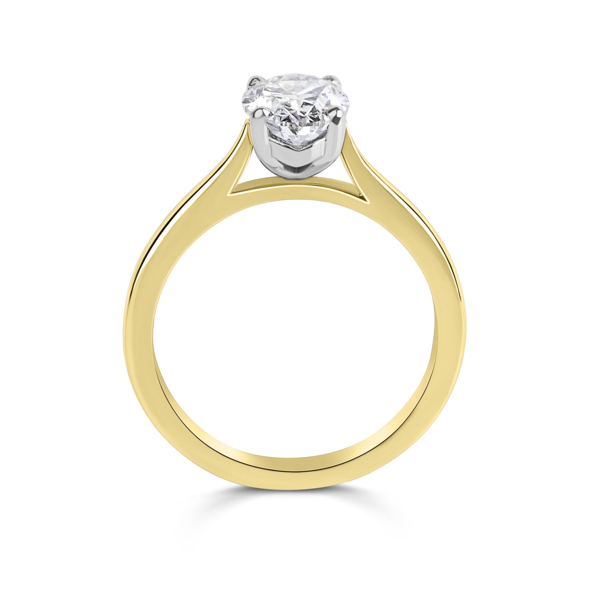 18ct Yellow Gold 1.64ct Oval Lab Grown Diamond Ring