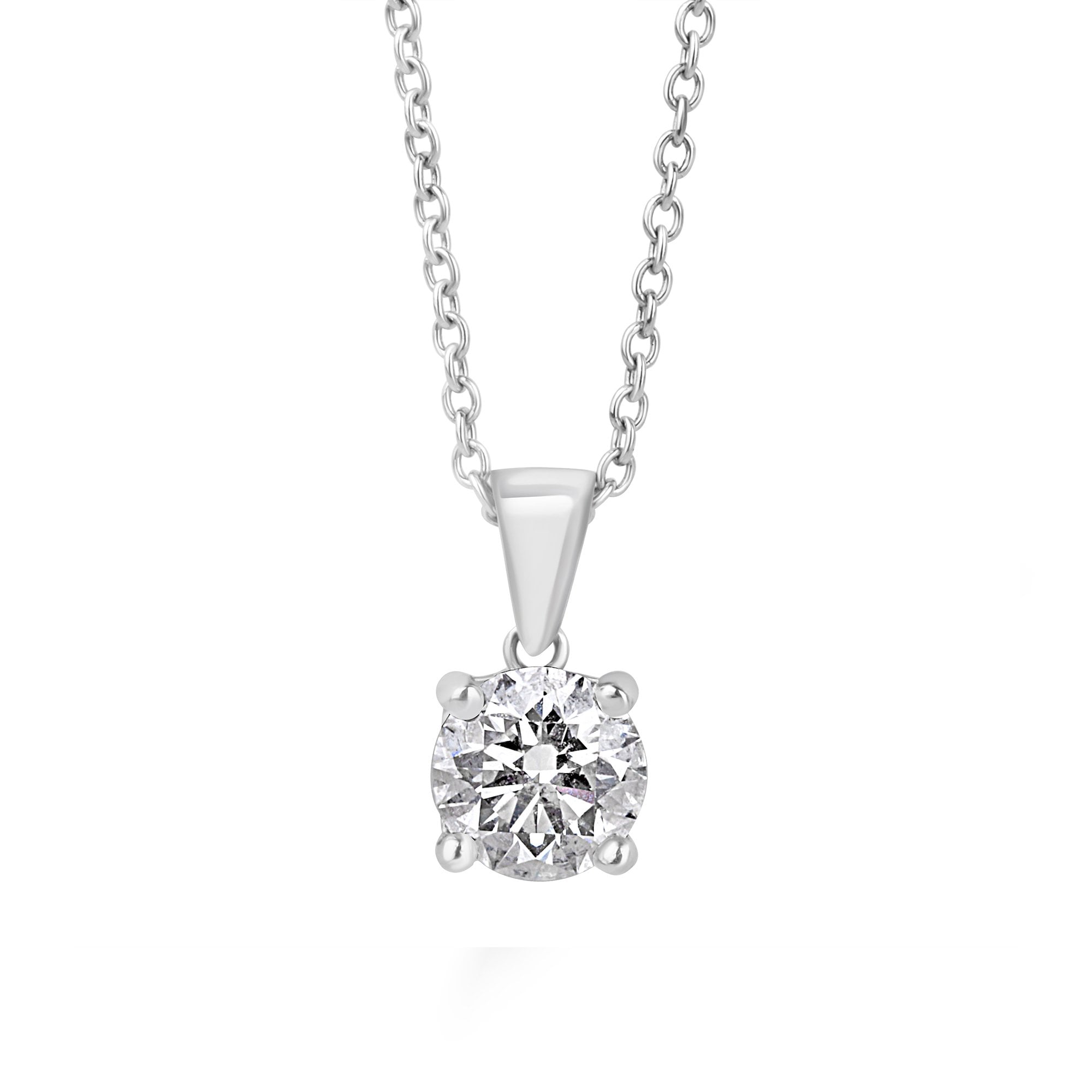 Platinum 1ct Round Brillinat Cut Lab Grown Diamond 'Elizabeth' Pendant